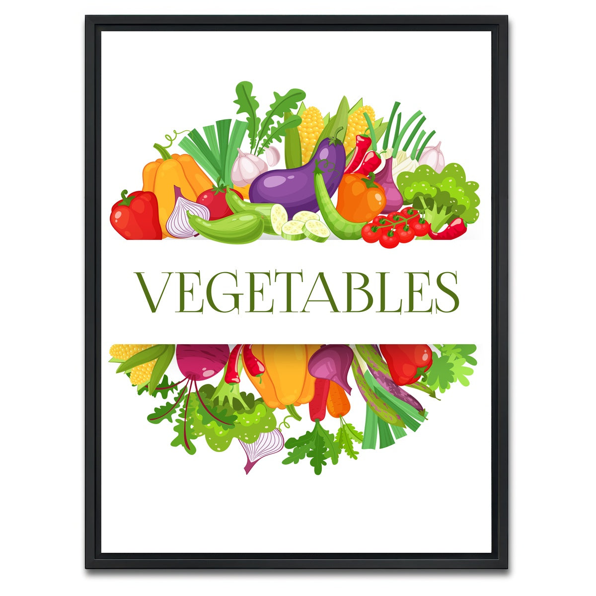 AUTO-MOCKUP WHITE | Vegetables | 1 Piece | Black Framed Canvas | group=3x4