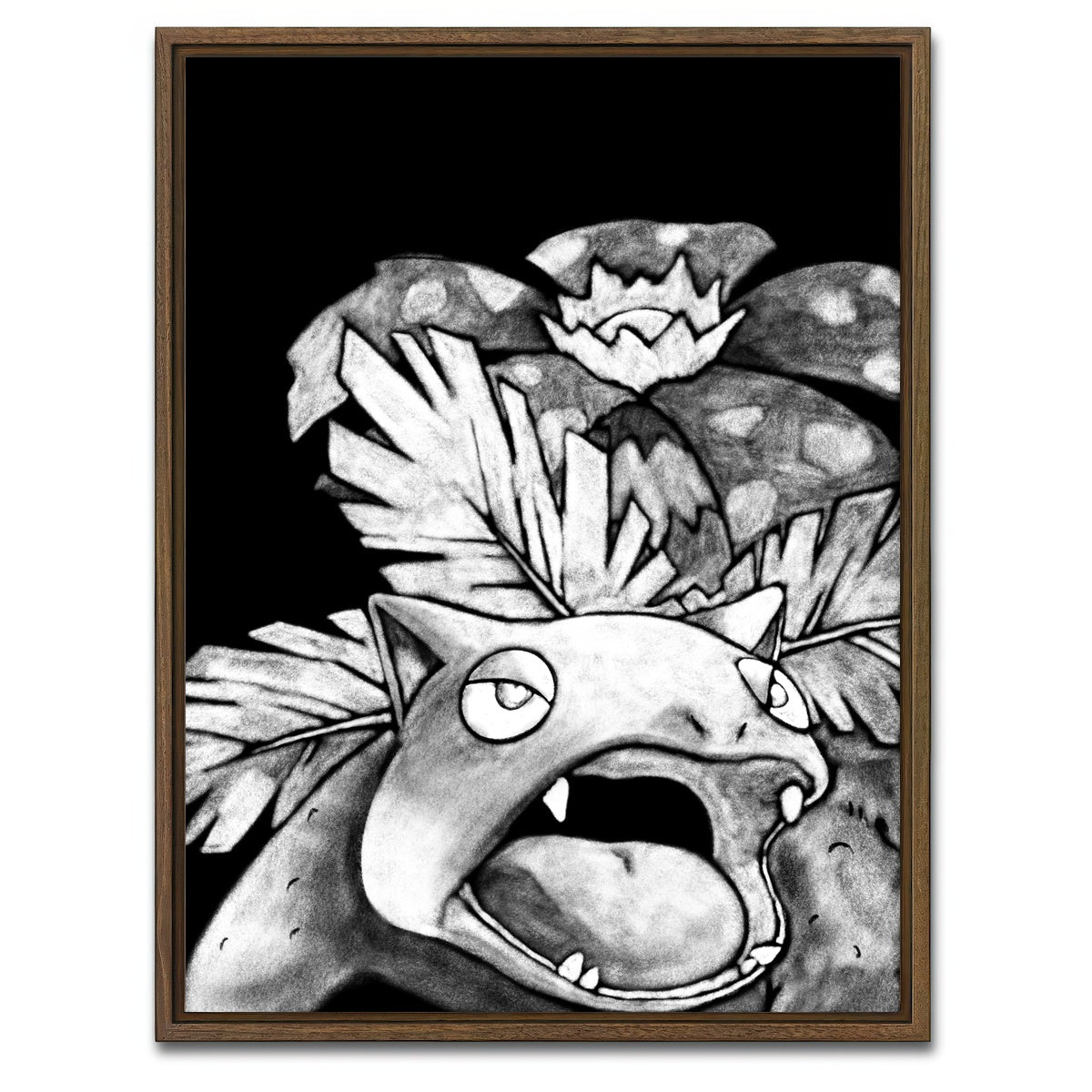 AUTO-MOCKUP WHITE | Venasaur | 1 Piece | Walnut Framed Canvas | group=3x4