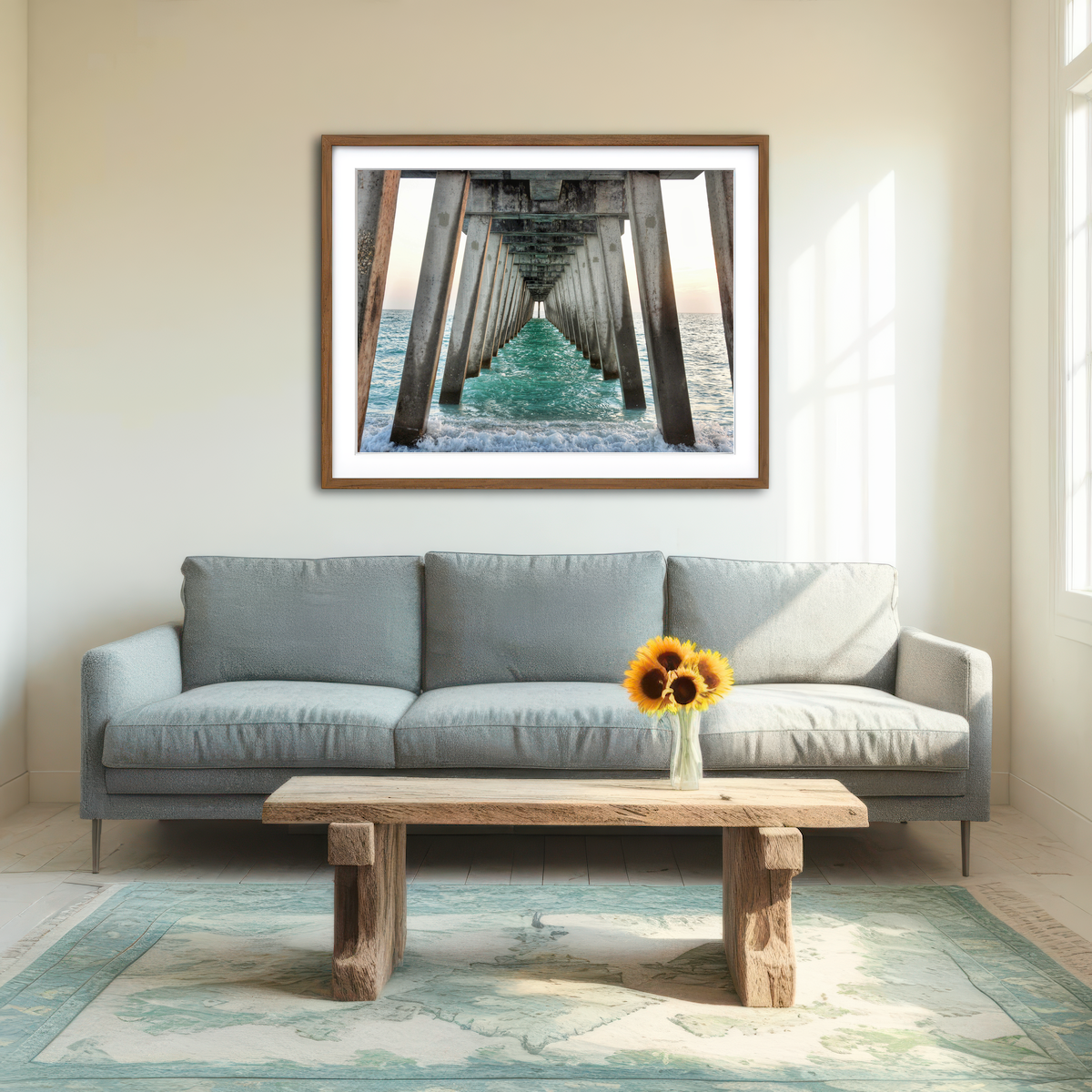 AUTO-MOCKUP ROOM | Venice Beach Pier at Sharkys On The Pier Wall Art