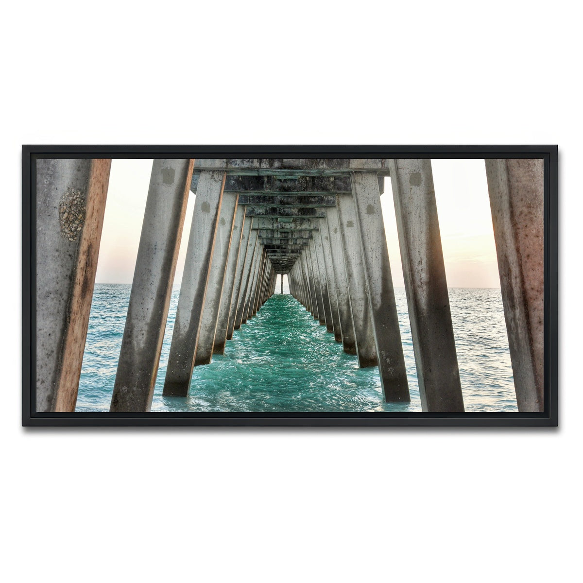 AUTO-MOCKUP WHITE | Venice Beach Pier at Sharkys On The Pier | 1 Piece | Black Framed Canvas | group=2x1