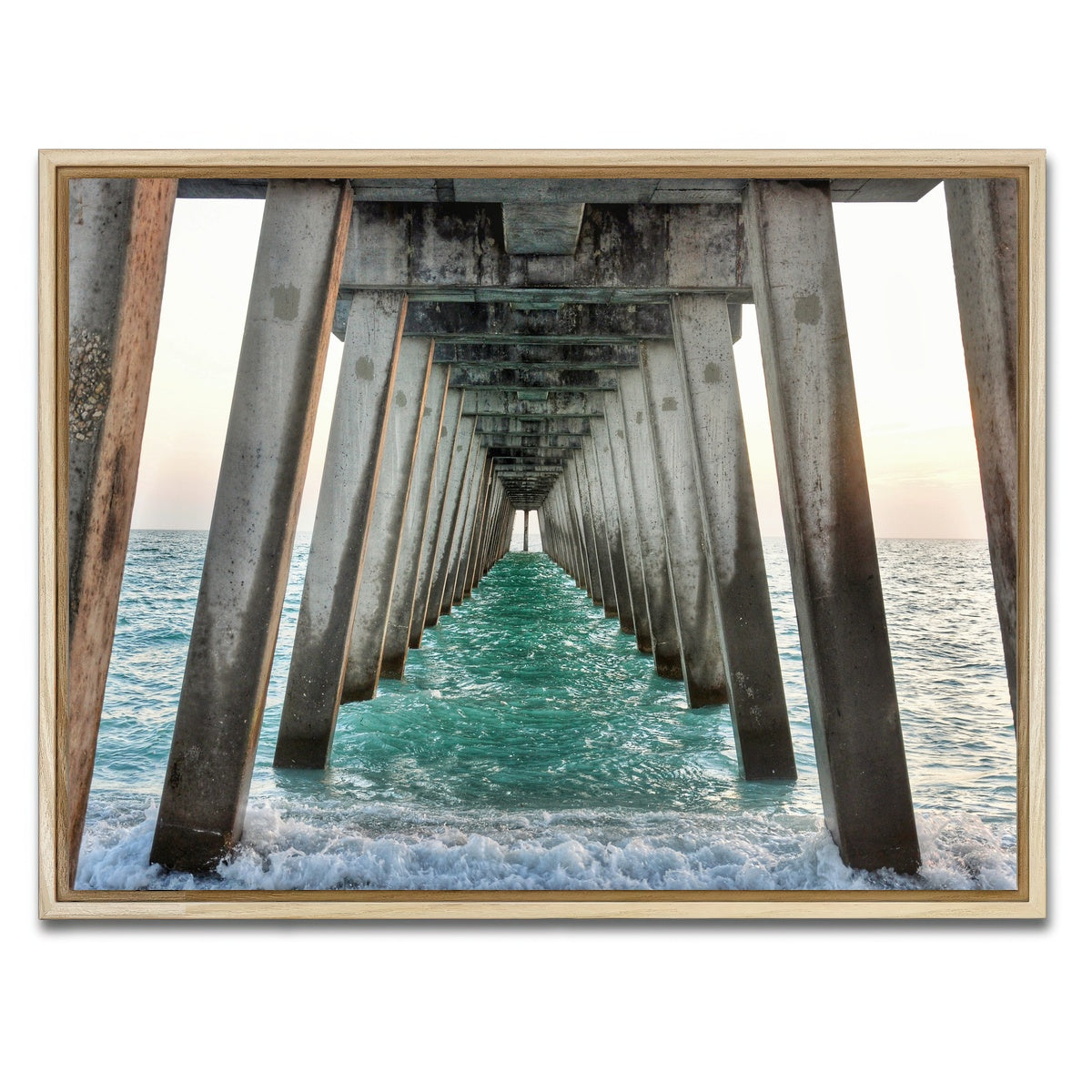 AUTO-MOCKUP WHITE | Venice Beach Pier at Sharkys On The Pier | 1 Piece | Natural Framed Canvas | group=4x3