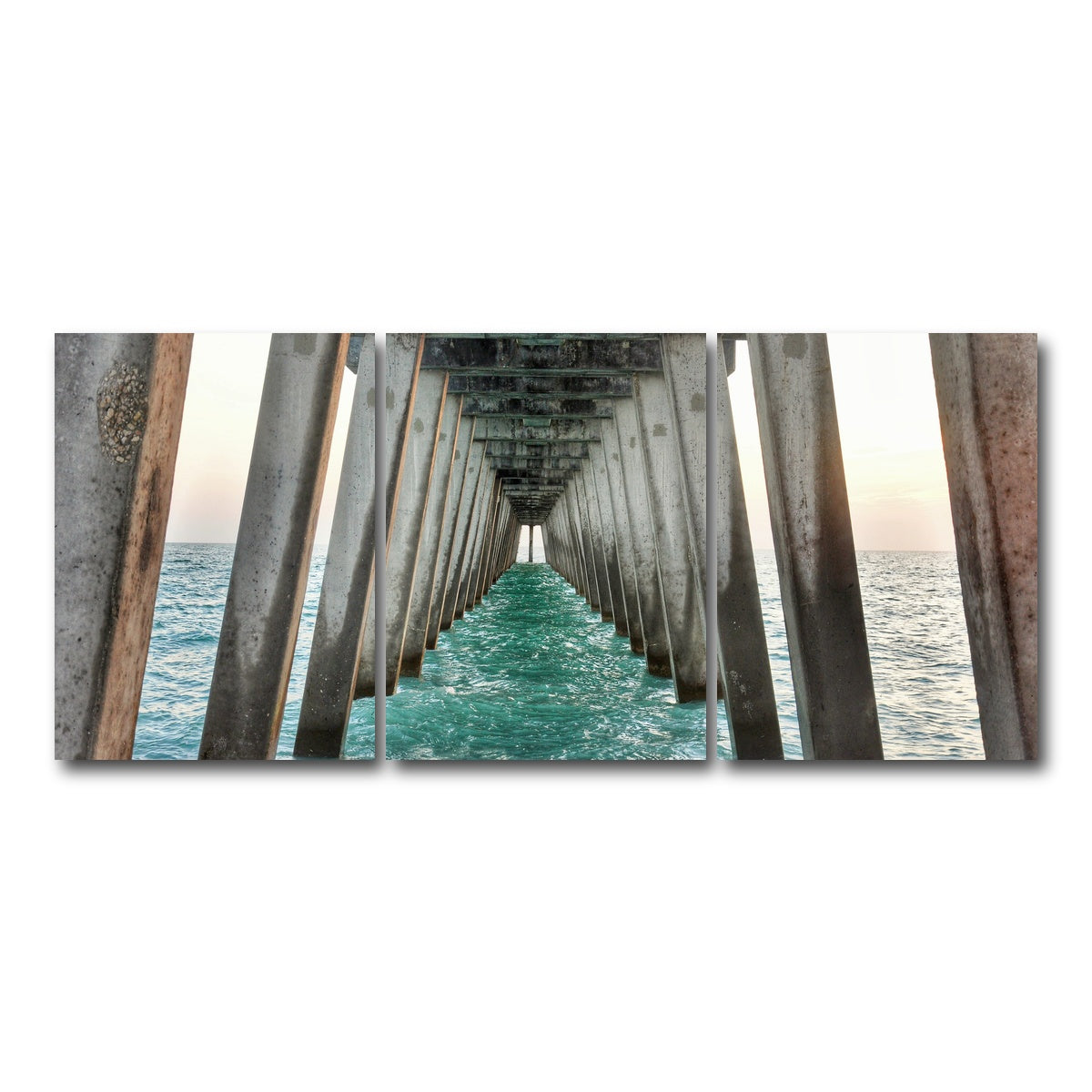 AUTO-MOCKUP WHITE | Venice Beach Pier at Sharkys On The Pier | 3 Piece | Gallery Wrap Canvas | group=18x24
