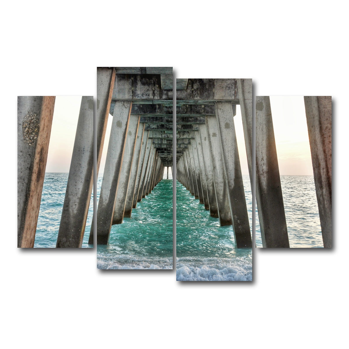 AUTO-MOCKUP WHITE | Venice Beach Pier at Sharkys On The Pier | 4 Piece | Gallery Wrap Canvas | group=4_short