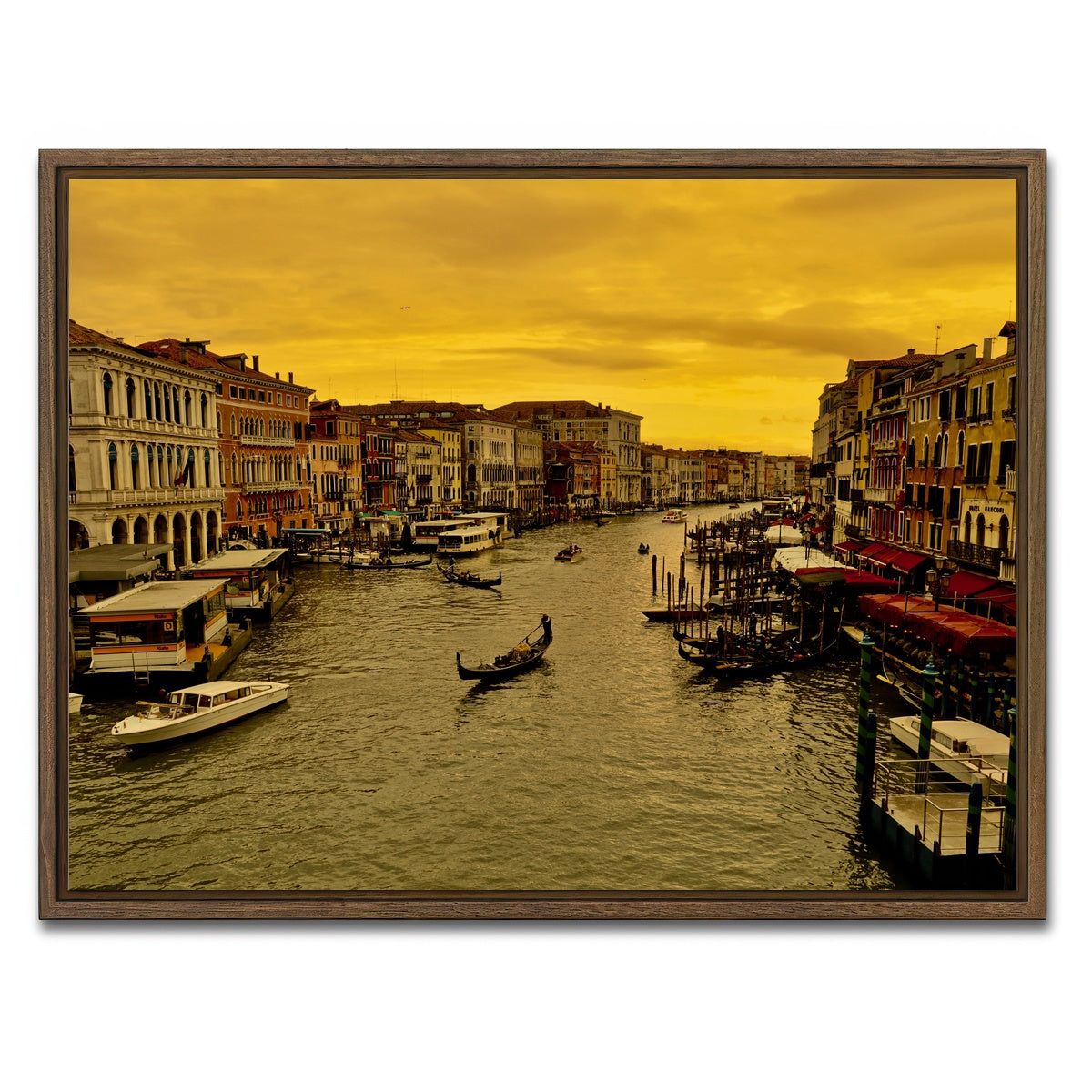 AUTO-MOCKUP WHITE | Venice Gondola | 1 Piece | Walnut Framed Canvas | group=4x3