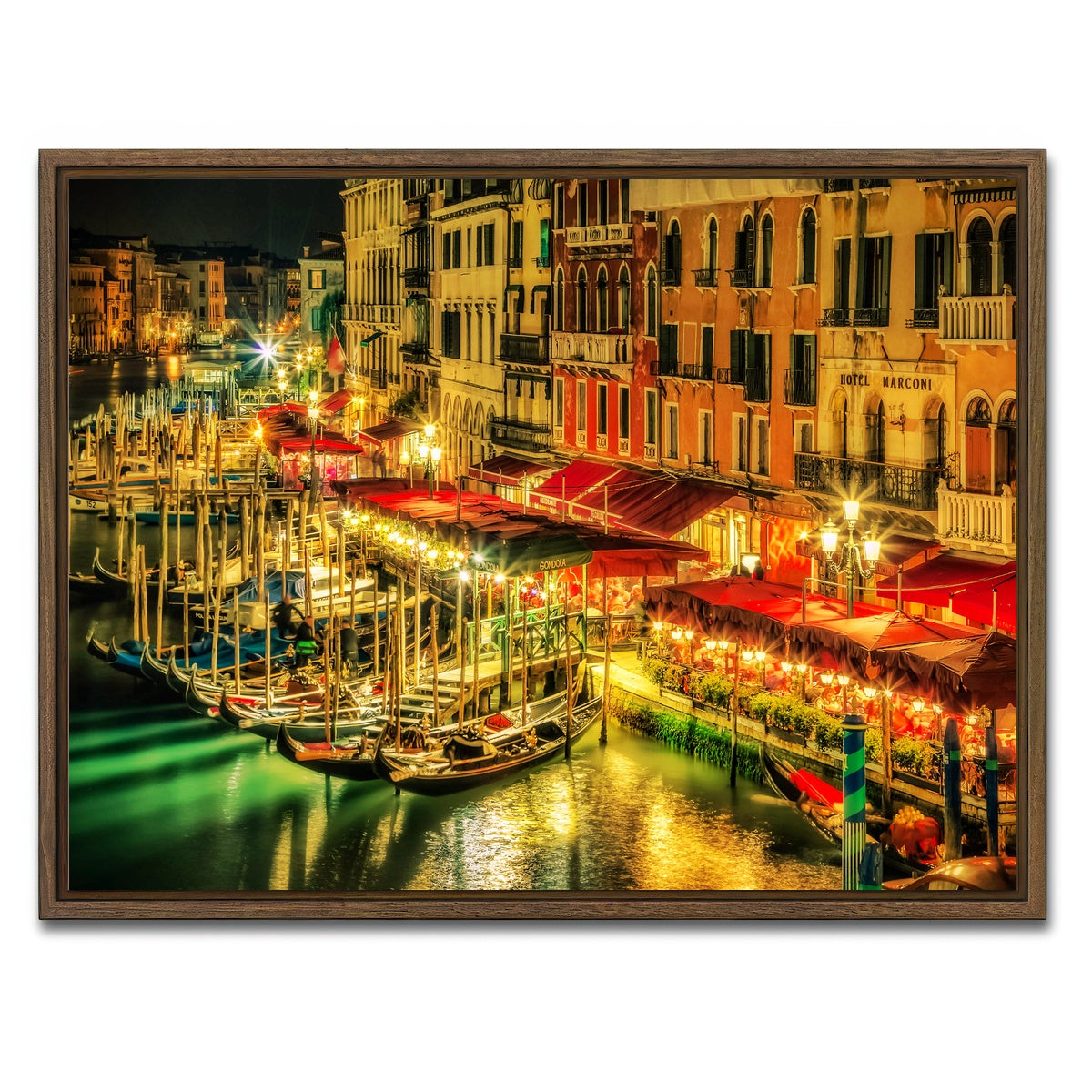 AUTO-MOCKUP WHITE | Venice Italy | 1 Piece | Walnut Framed Canvas | group=4x3