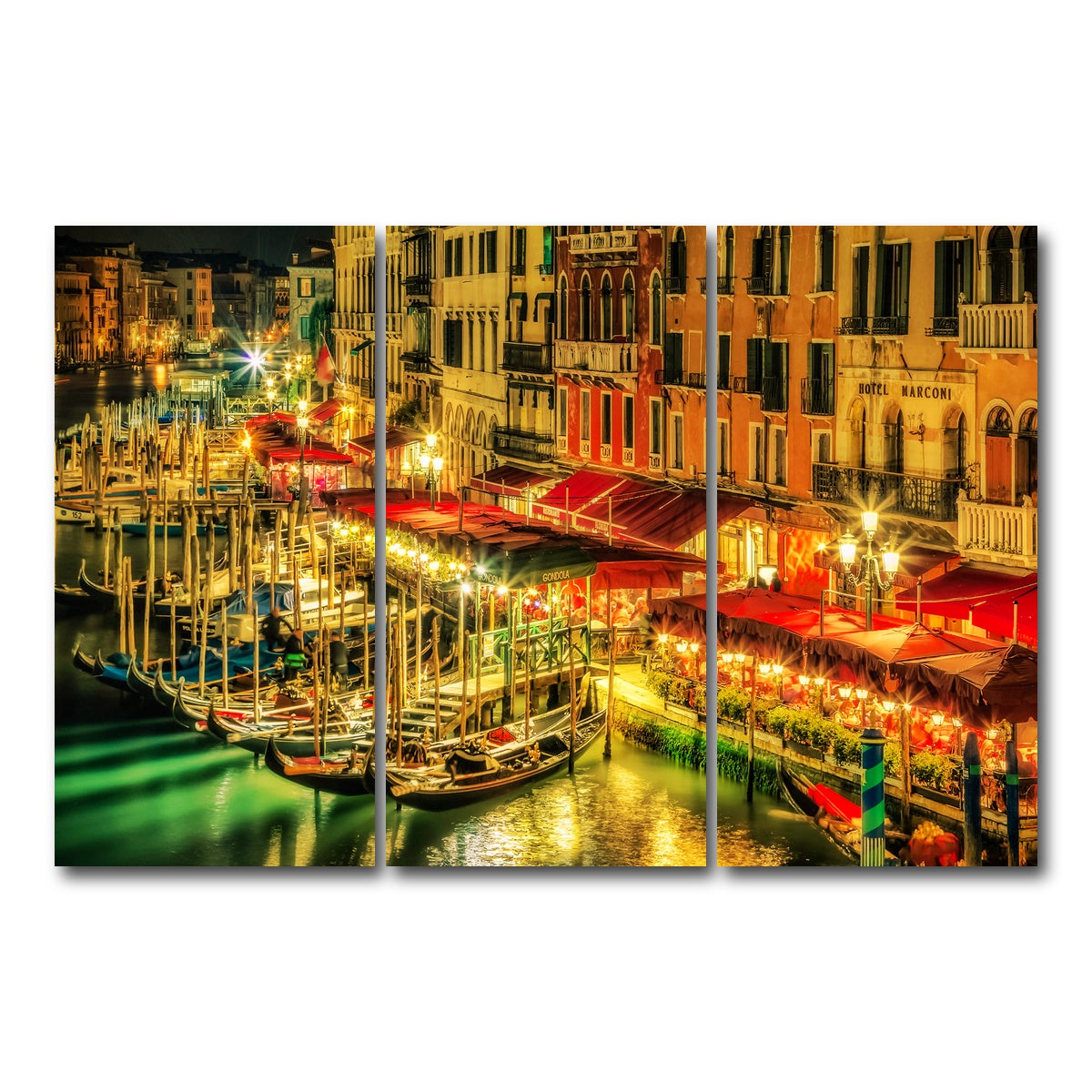 AUTO-MOCKUP WHITE | Venice Italy | 3 Piece | Gallery Wrap Canvas | group=12x24