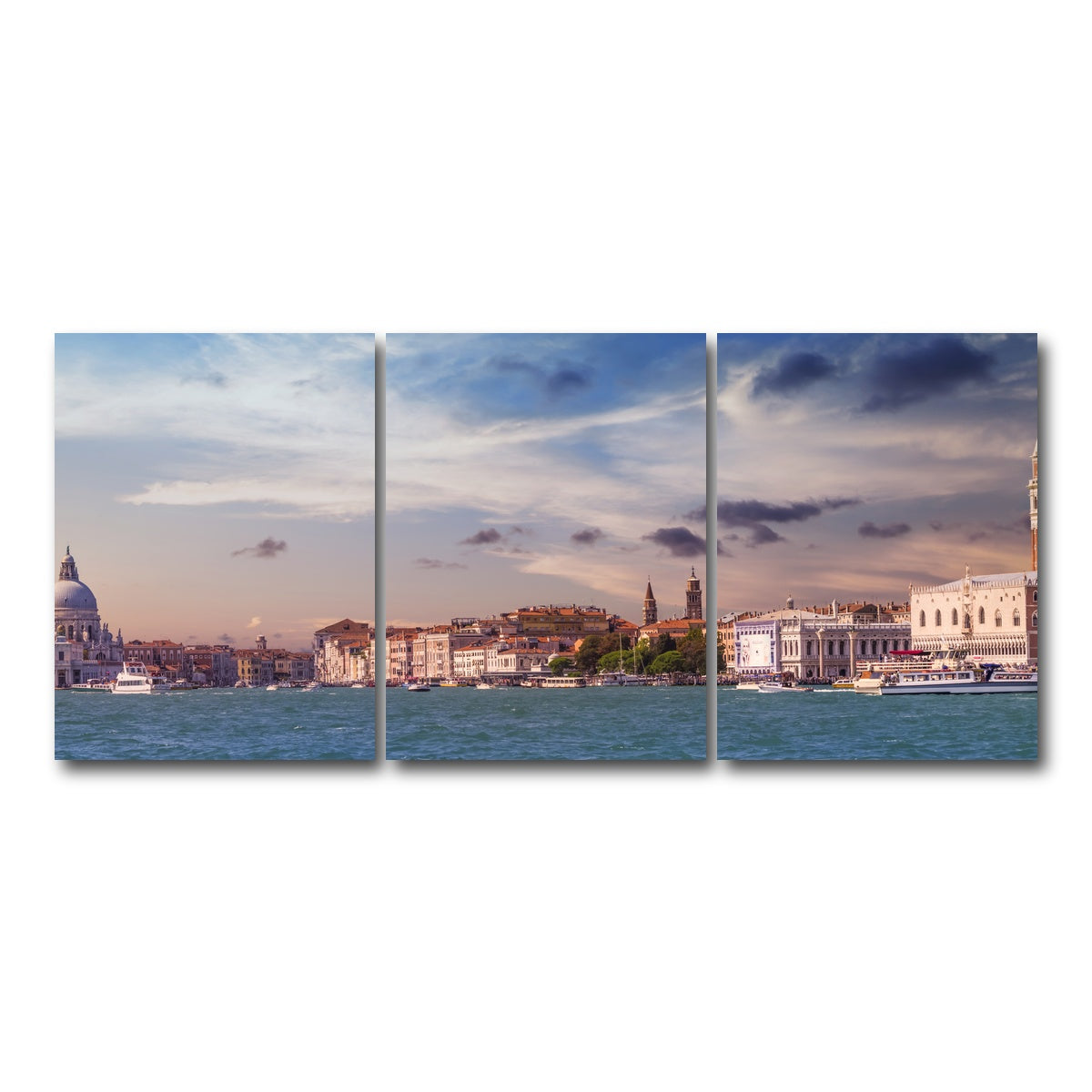 AUTO-MOCKUP WHITE | Venice Panorama | 3 Piece | Gallery Wrap Canvas | group=18x24