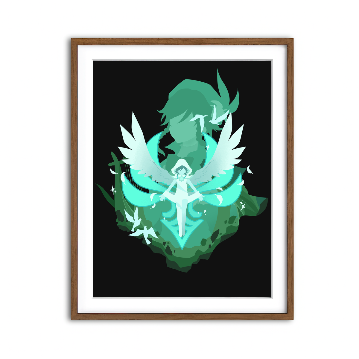 Framed Print 3x4 Walnut