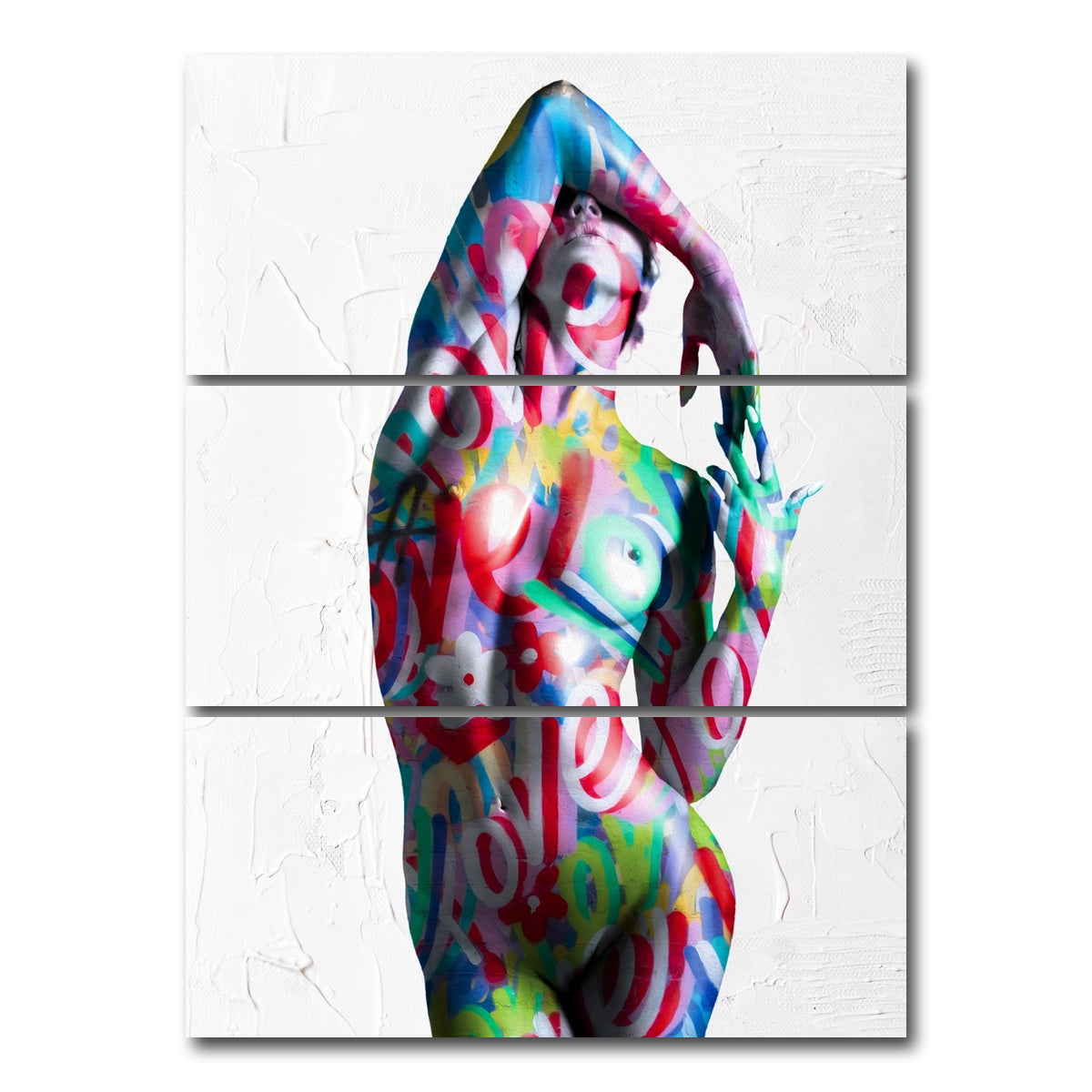 AUTO-MOCKUP WHITE | Venus Goddess of Love | 3 Piece | Gallery Wrap Canvas | group=8x18_stacked