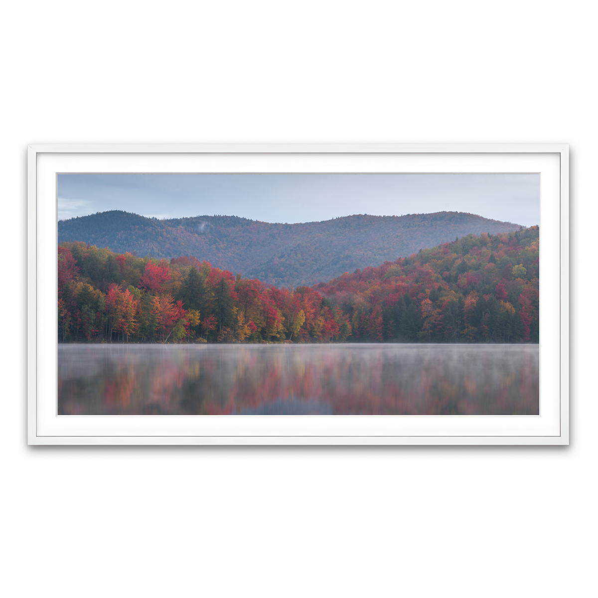Framed Print 2x1 White