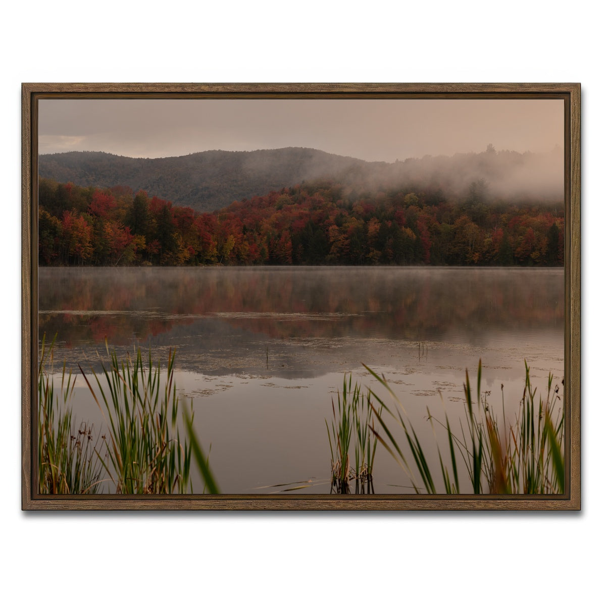 AUTO-MOCKUP WHITE | Vermont Fall | 1 Piece | Walnut Framed Canvas | group=4x3