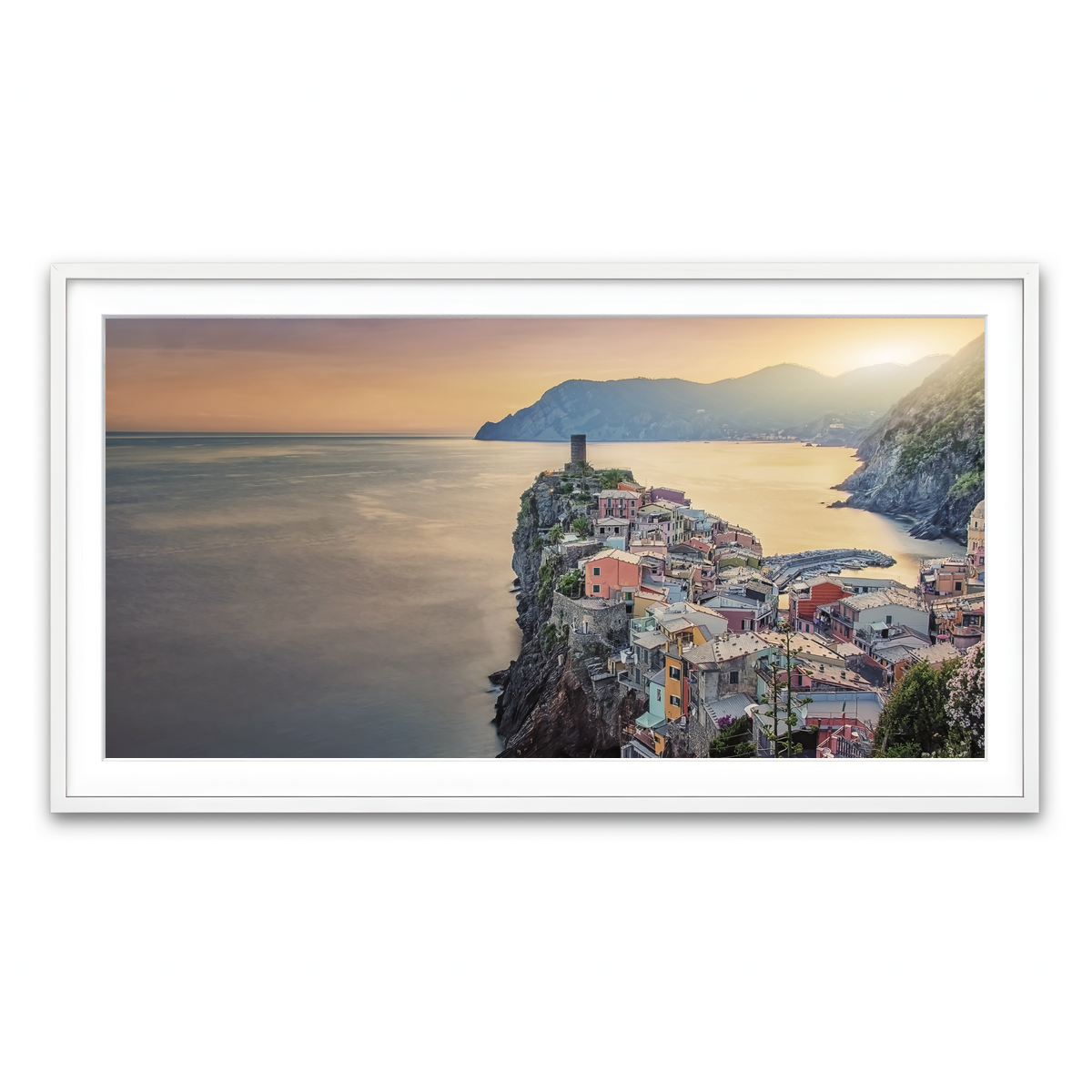 Framed Print 2x1 White