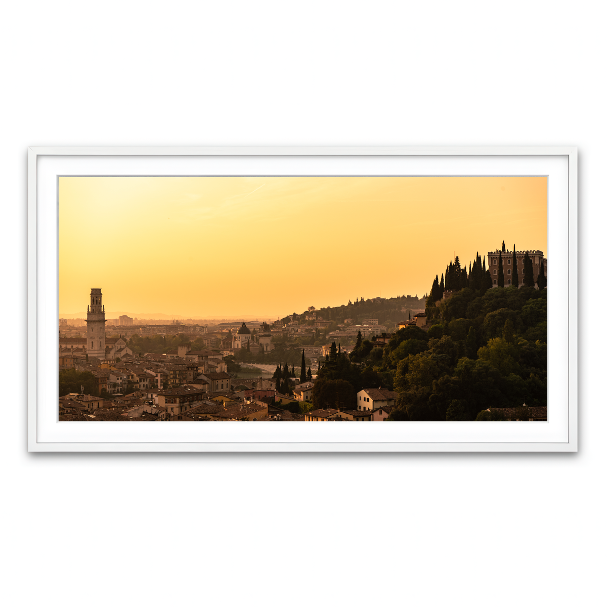 Framed Print 2x1 White