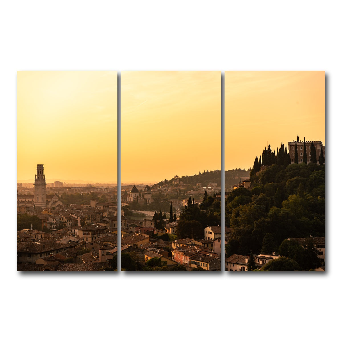 AUTO-MOCKUP WHITE | Verona panorama | 3 Piece | Gallery Wrap Canvas | group=12x24