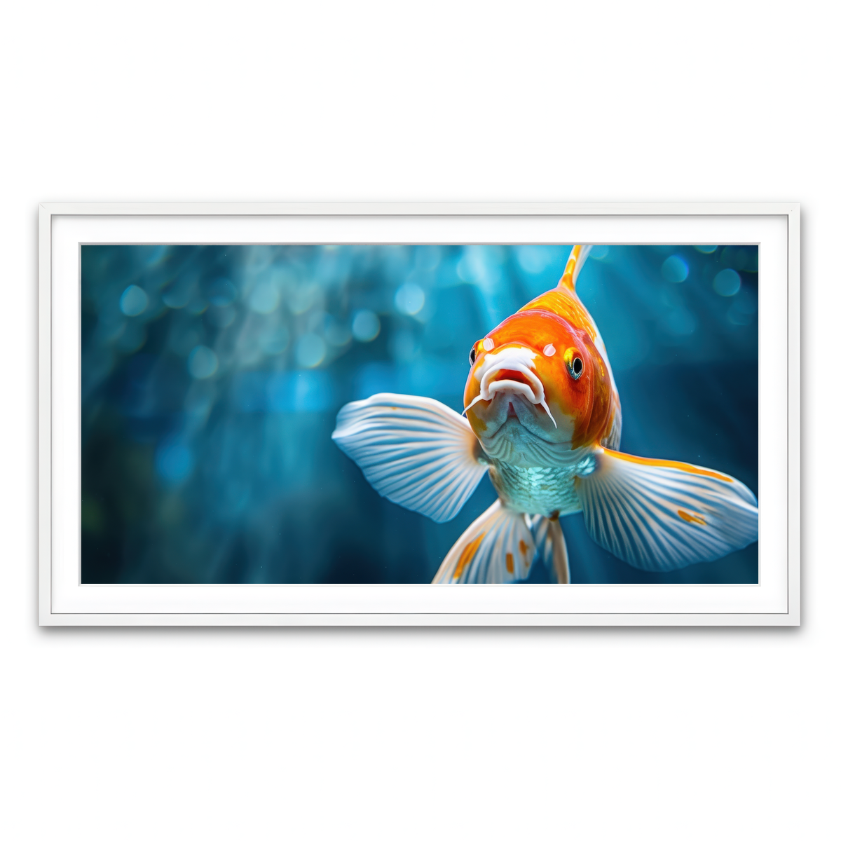 Framed Print 2x1 White