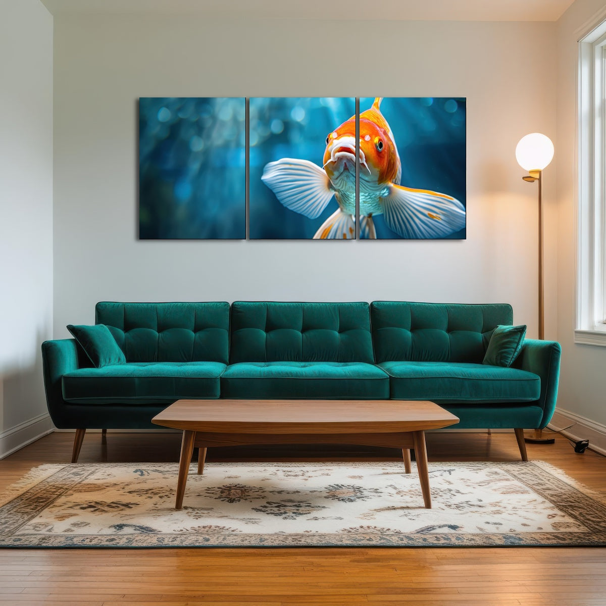 AUTO-MOCKUP ROOM | Vibrant Golden Koi