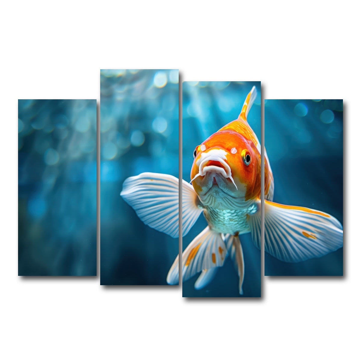 AUTO-MOCKUP WHITE | Vibrant Golden Koi | 4 Piece | Gallery Wrap Canvas | group=4_normal