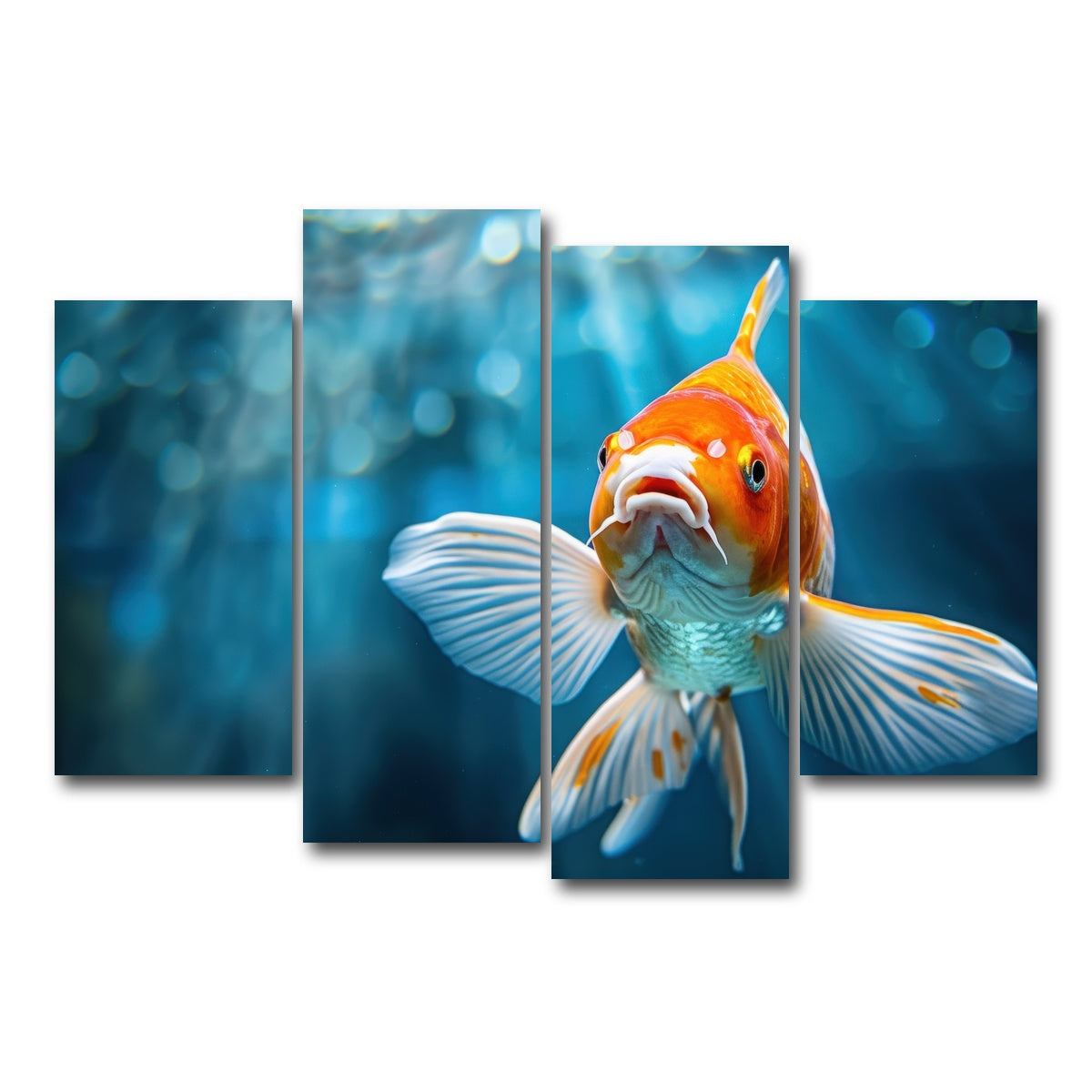 AUTO-MOCKUP WHITE | Vibrant Golden Koi | 4 Piece | Gallery Wrap Canvas | group=4_short
