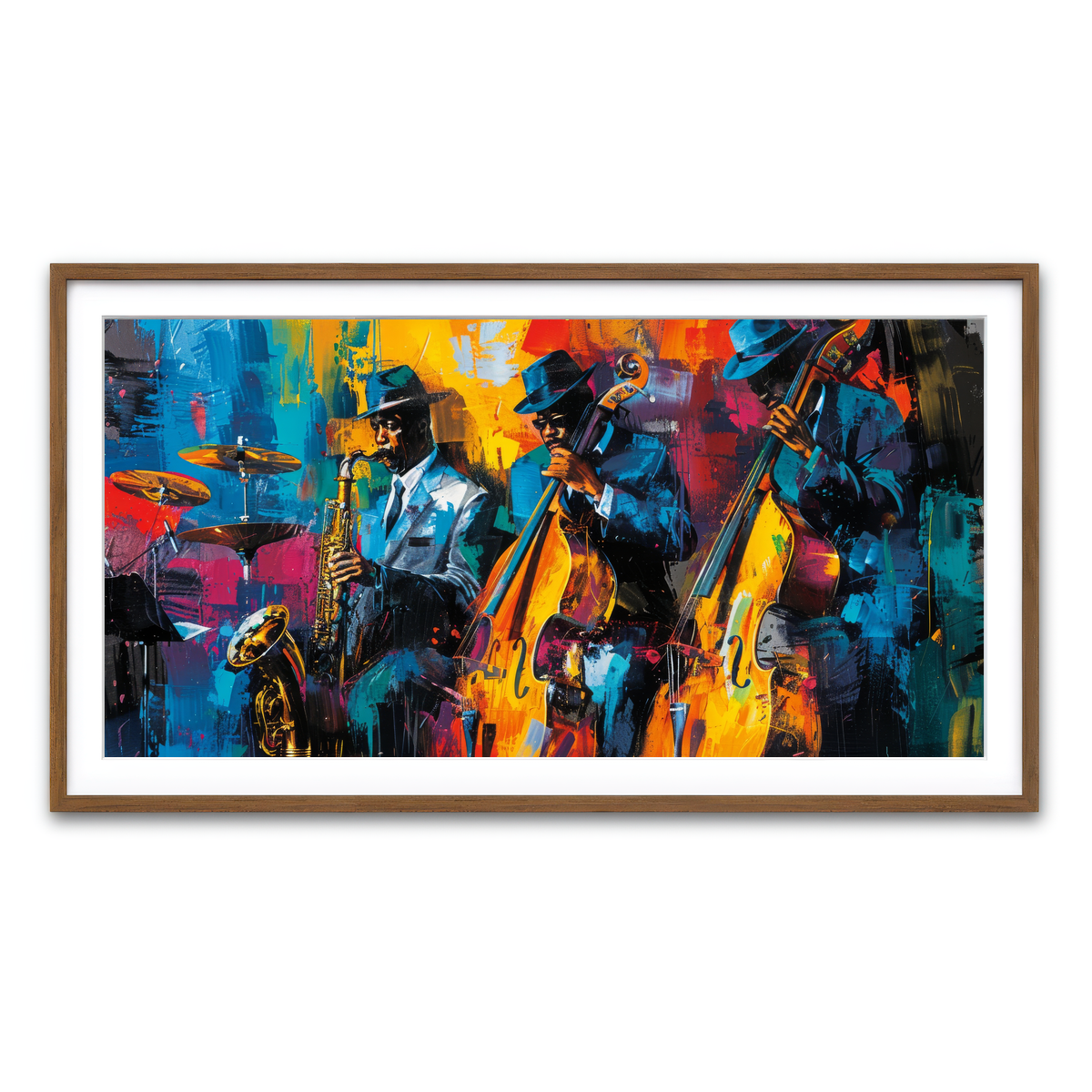 Framed Print 2x1 Walnut