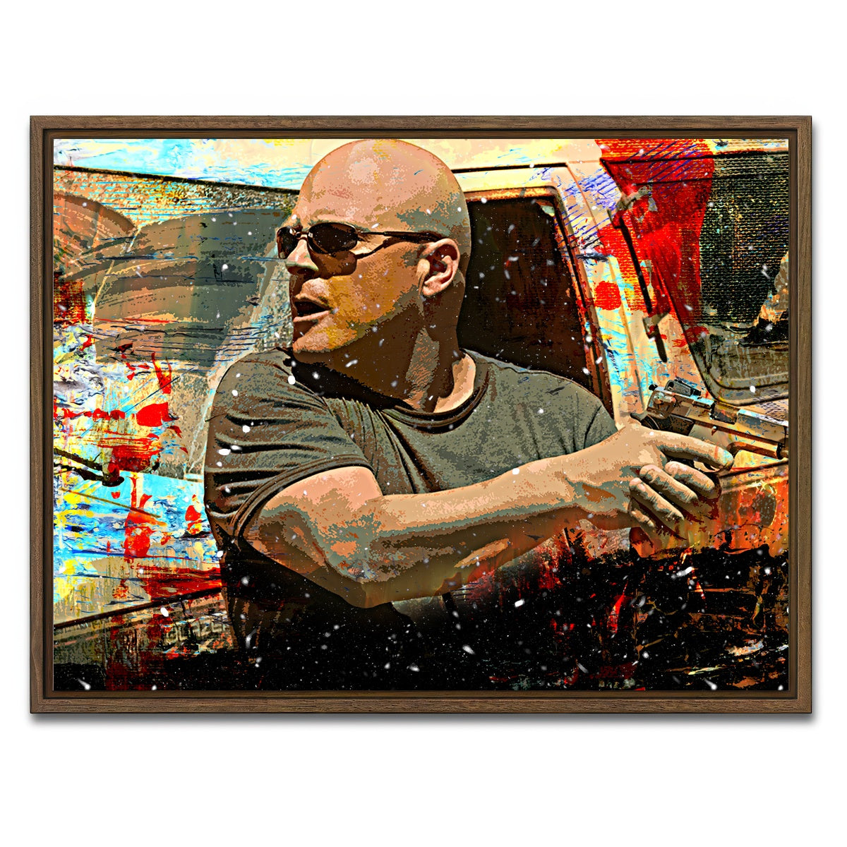 AUTO-MOCKUP WHITE | Vic Mackey | 1 Piece | Walnut Framed Canvas | group=4x3