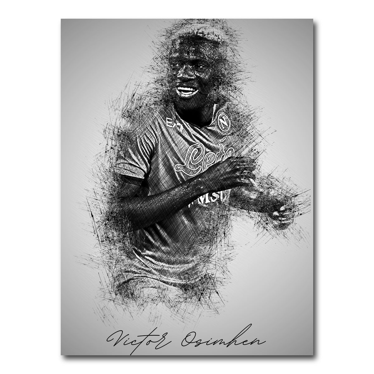 AUTO-MOCKUP WHITE | Victor Osimhen | 1 Piece | Gallery Wrap Canvas | group=3x4