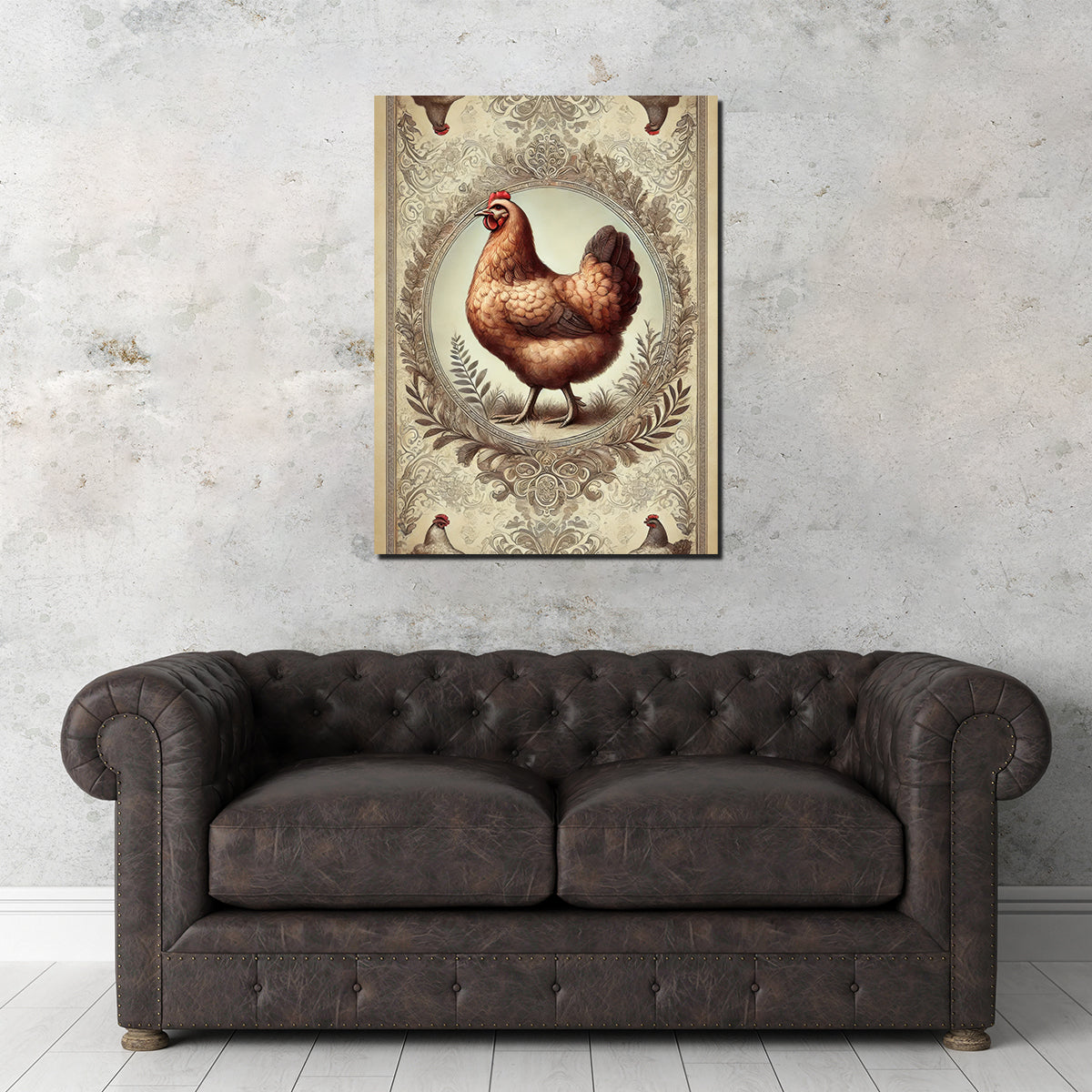 Victorian Style Chicken Wall Art