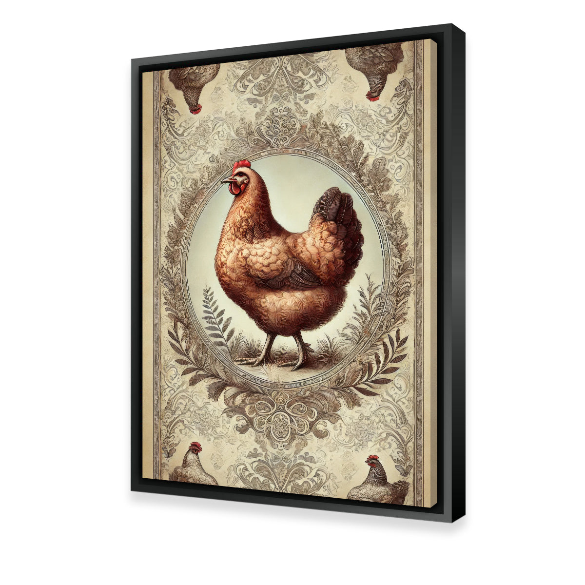 Victorian Style Chicken Wall Art