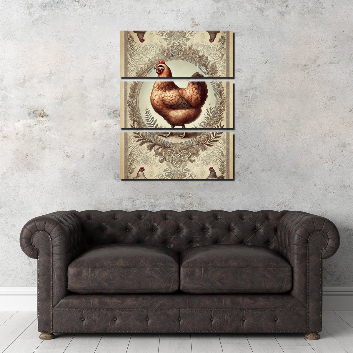 Victorian Style Chicken Wall Art