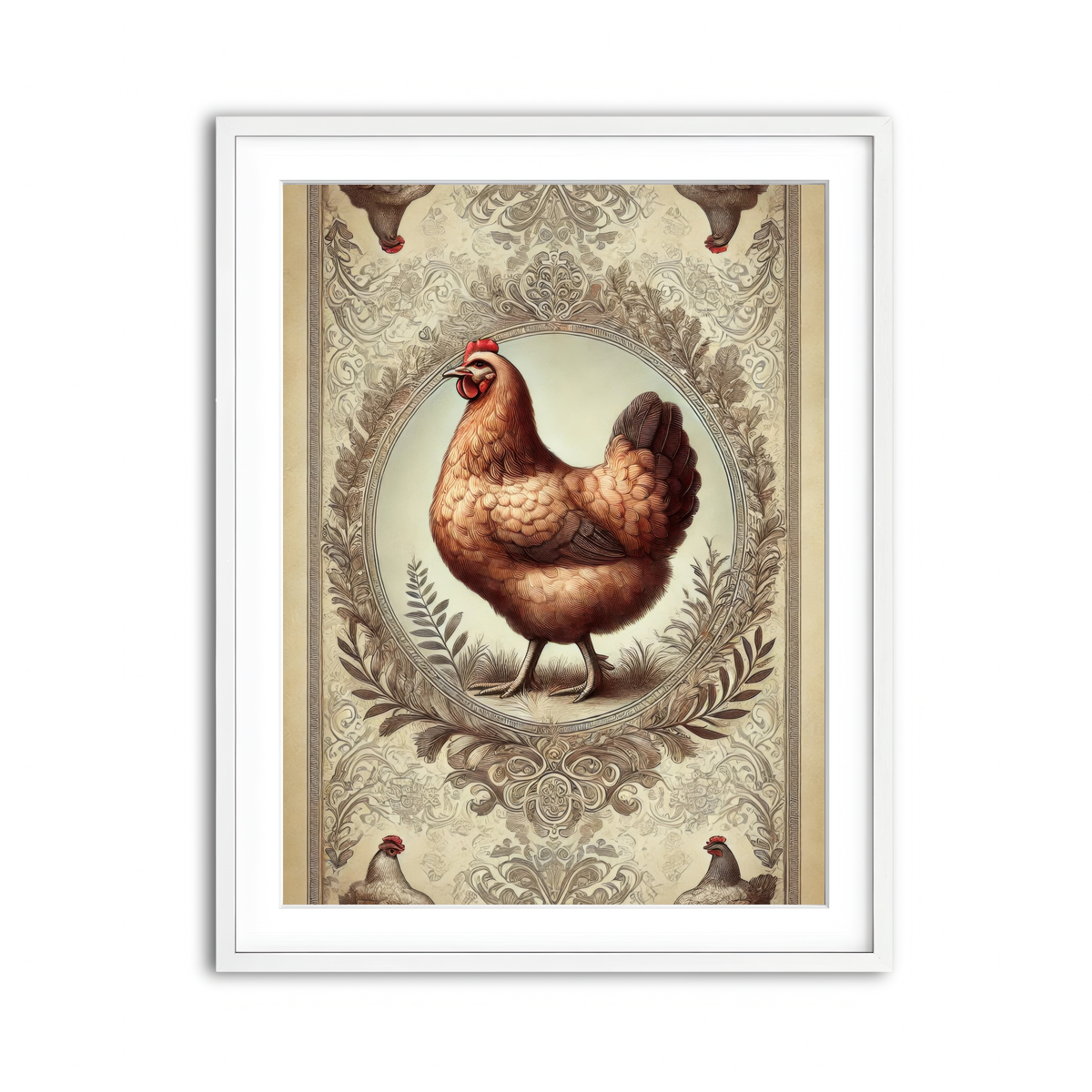 Framed Print 3x4 White