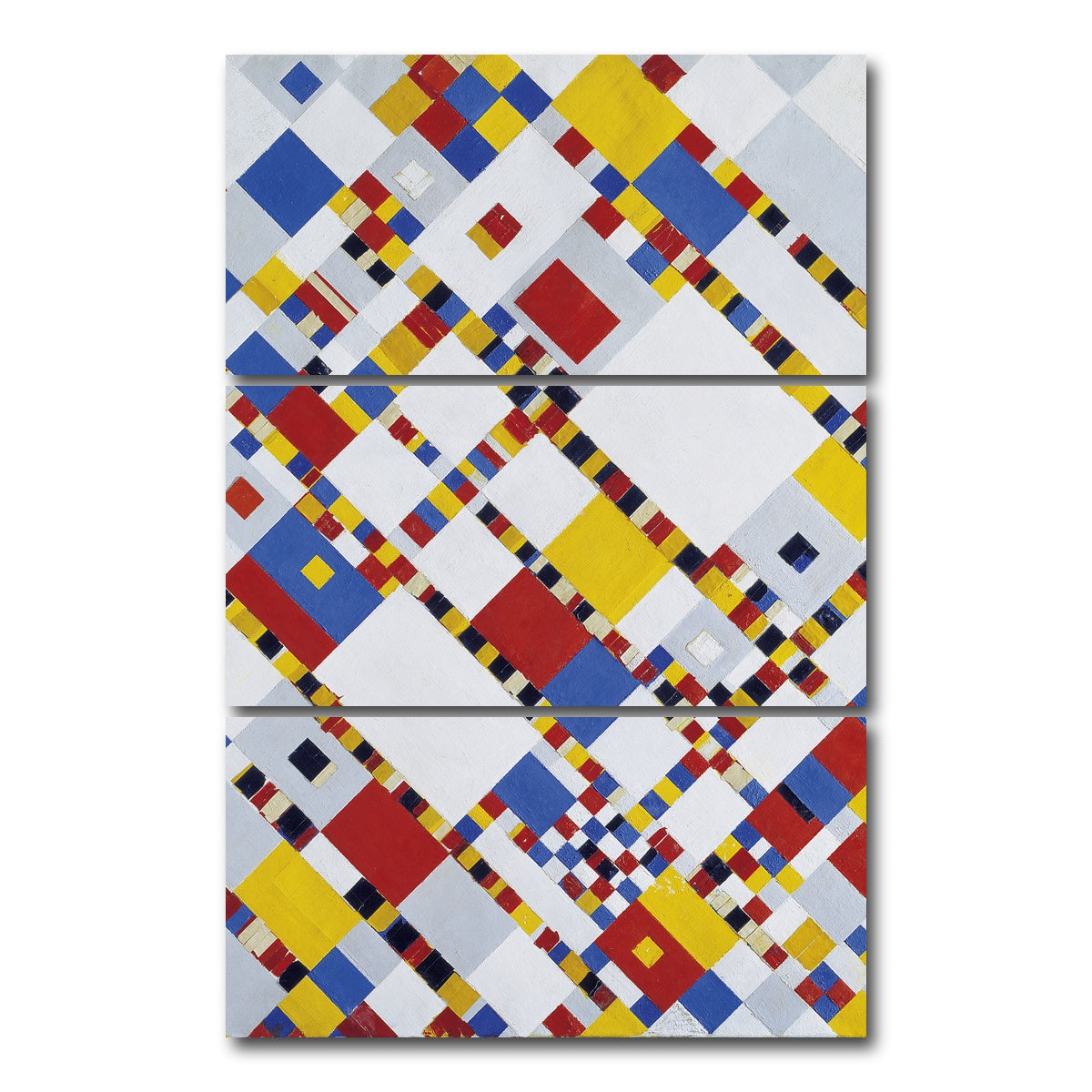 AUTO-MOCKUP WHITE | Victory Boogie Woogie | 3 Piece | Gallery Wrap Canvas | group=12x24_stacked