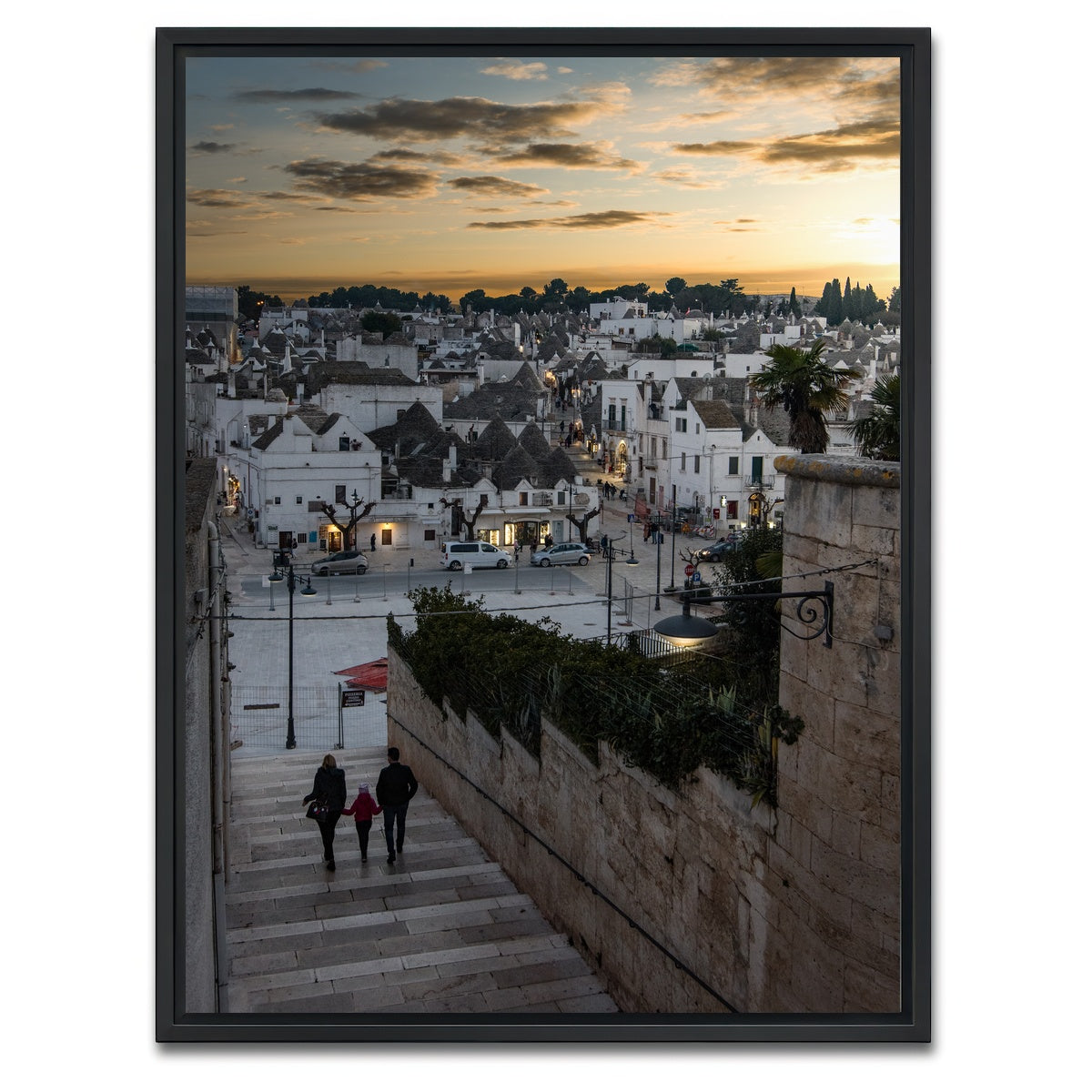 AUTO-MOCKUP WHITE | View of Alberobello | 1 Piece | Black Framed Canvas | group=3x4
