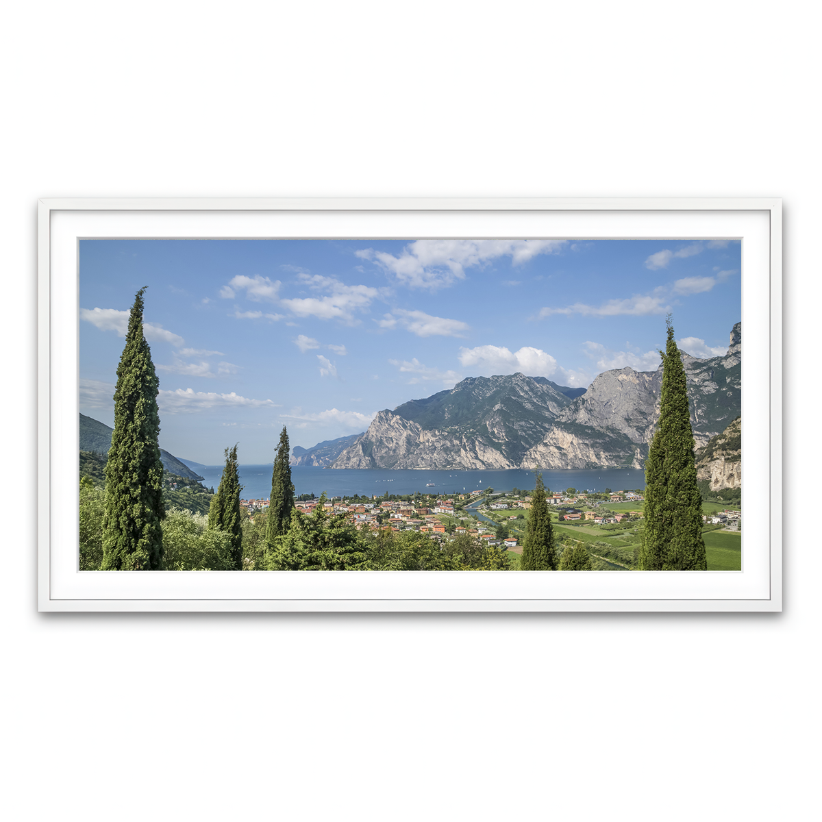 Framed Print 2x1 White