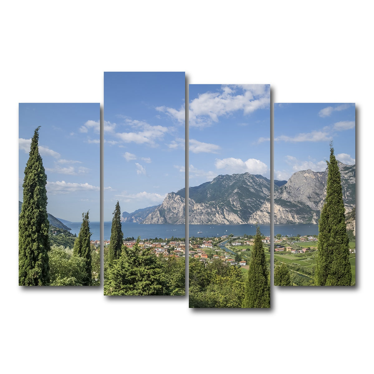 AUTO-MOCKUP WHITE | View to Lake Garda | 4 Piece | Gallery Wrap Canvas | group=4_normal