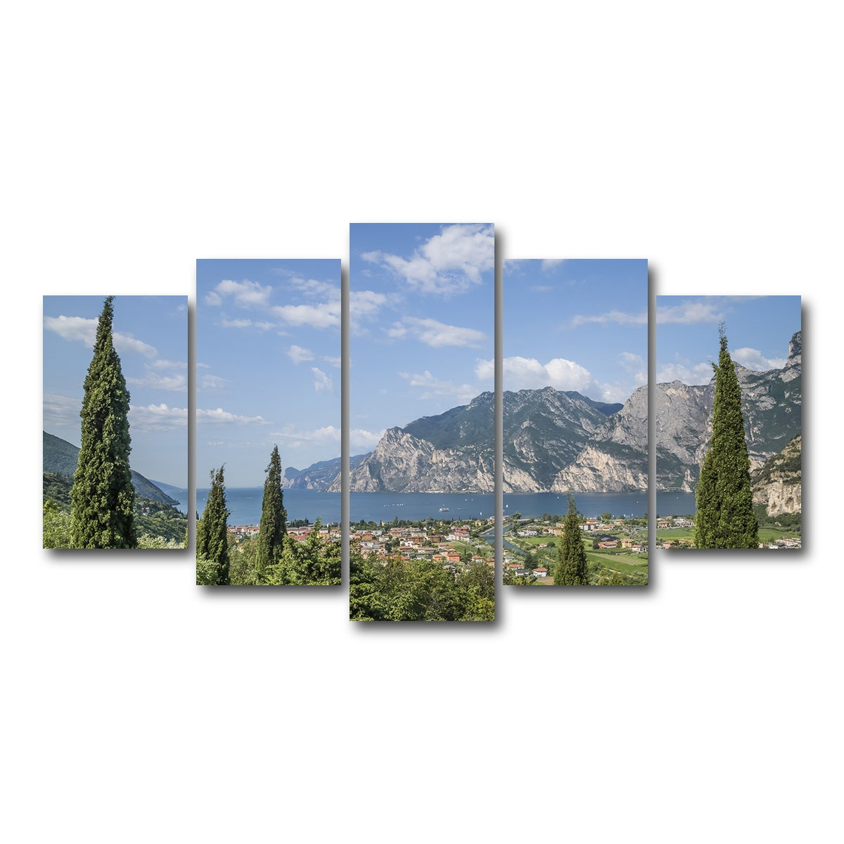 AUTO-MOCKUP WHITE | View to Lake Garda | 5 Piece | Gallery Wrap Canvas | group=5_normal