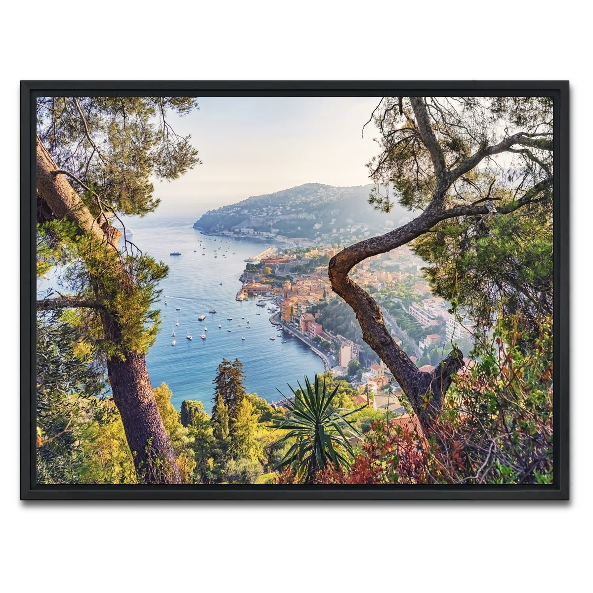 AUTO-MOCKUP WHITE | Villefranche Coastline | 1 Piece | Black Framed Canvas | group=4x3