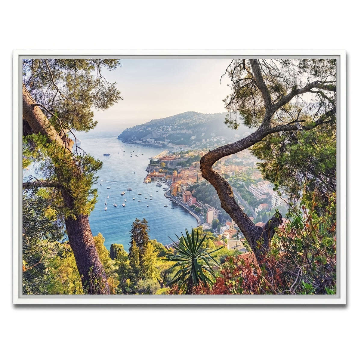 AUTO-MOCKUP WHITE | Villefranche Coastline | 1 Piece | White Framed Canvas | group=4x3