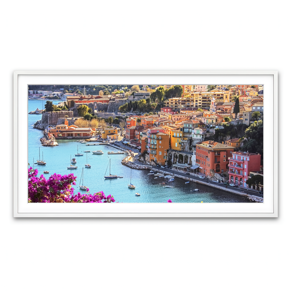 Framed Print 2x1 White