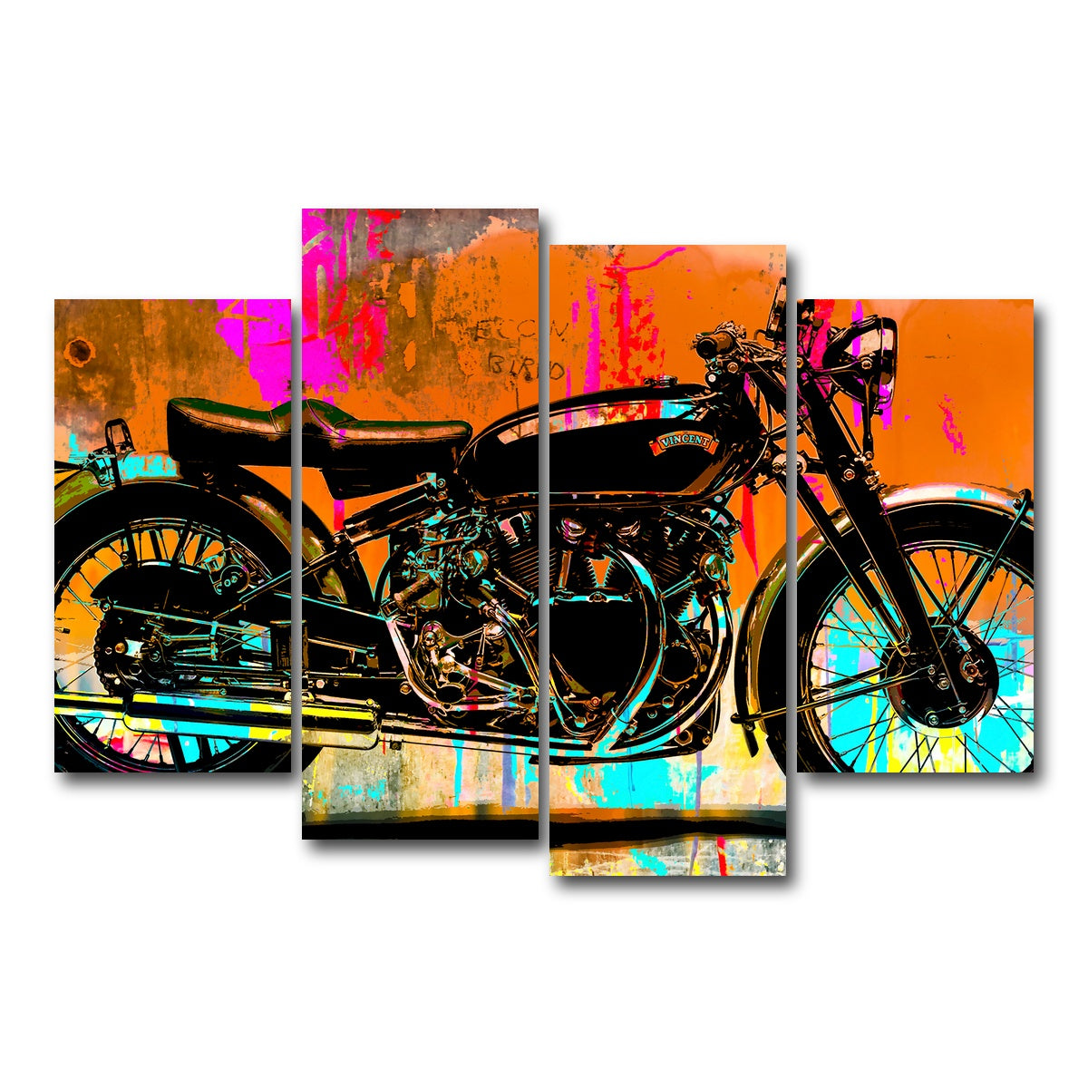 AUTO-MOCKUP WHITE | Vincent Black Shadow | 4 Piece | Gallery Wrap Canvas | group=4_short