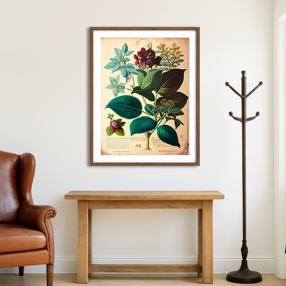 AUTO-MOCKUP ROOM | Vintage Botanical Print Series 1 Wall Art