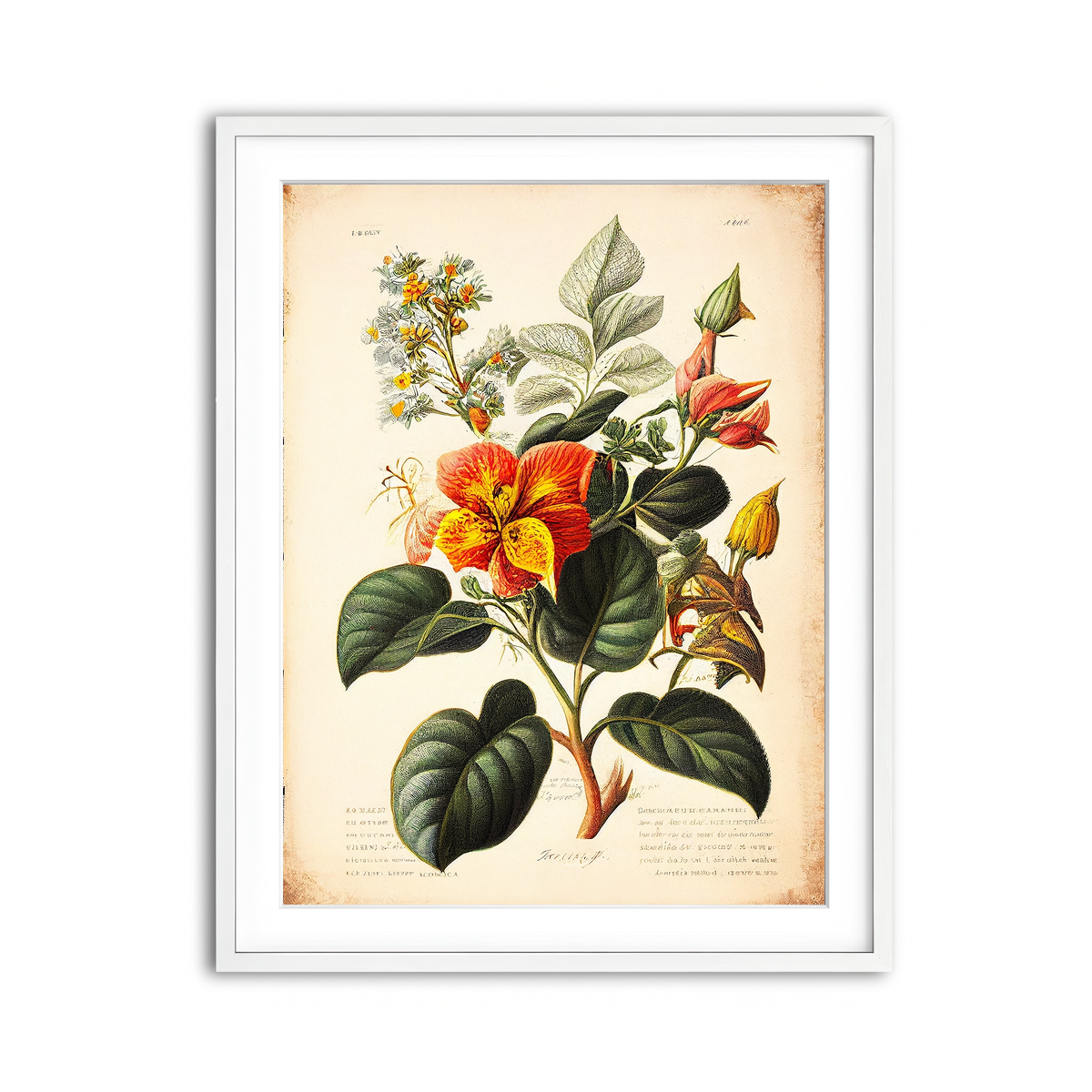 Framed Print 3x4 White