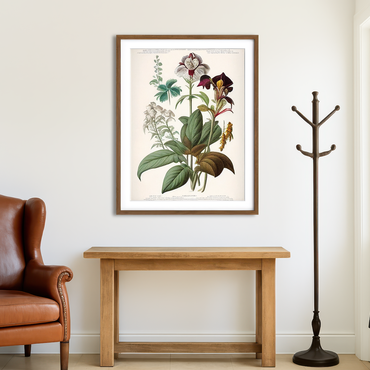 AUTO-MOCKUP ROOM | Vintage Botanical Print Series 3 Wall Art