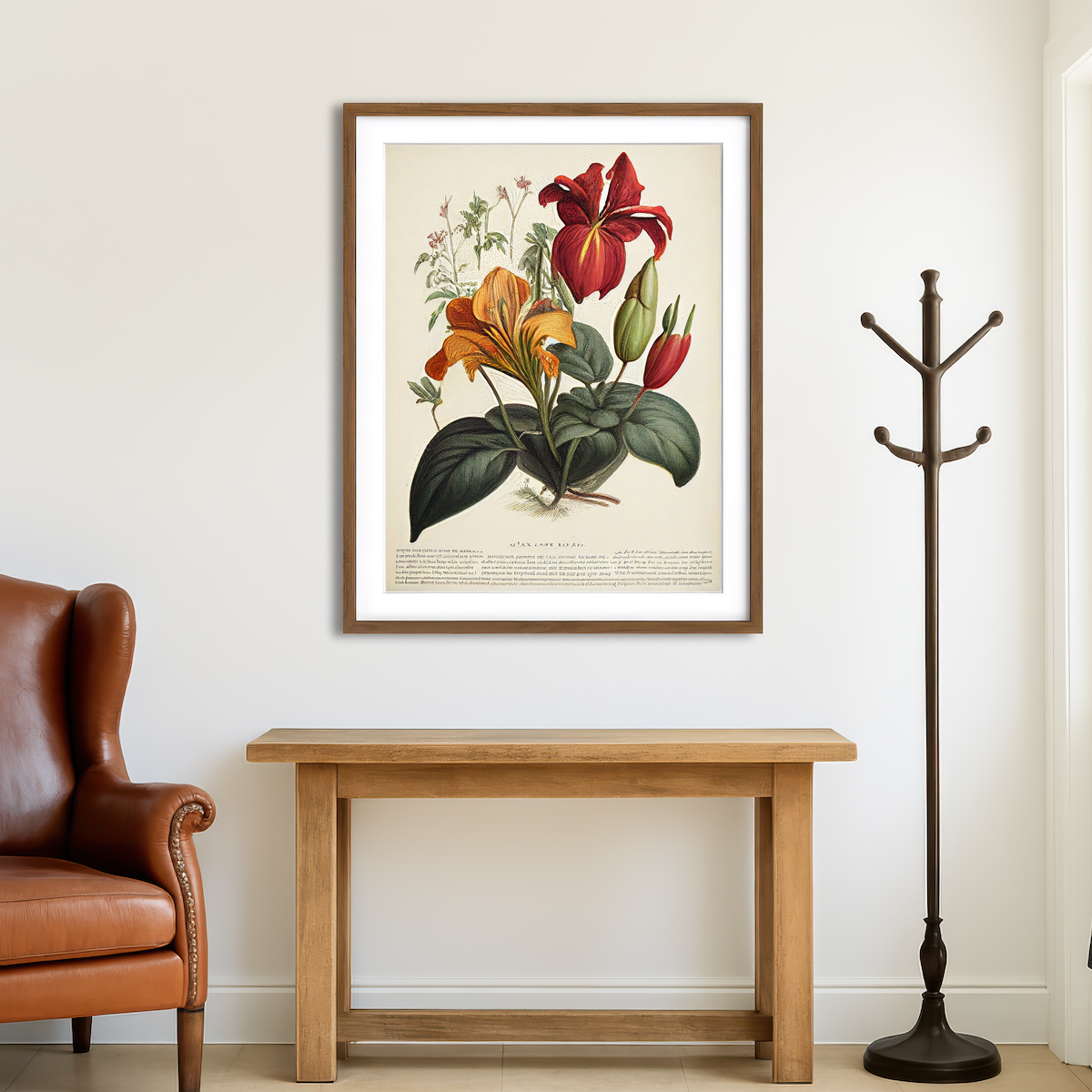 AUTO-MOCKUP ROOM | Vintage Botanical Print Series 4 Wall Art