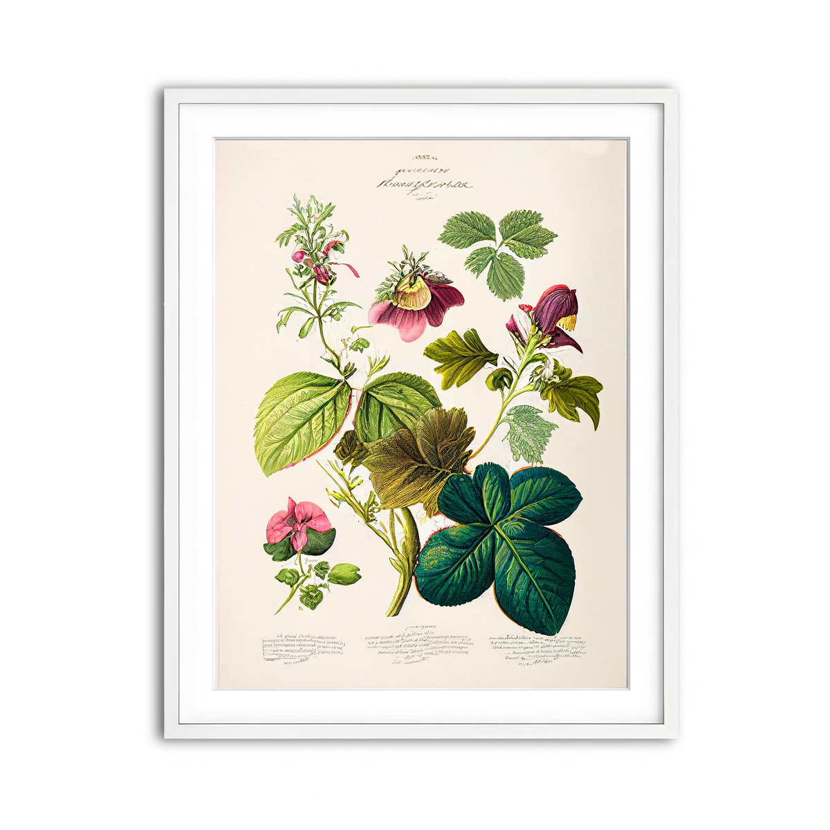 Framed Print 3x4 White