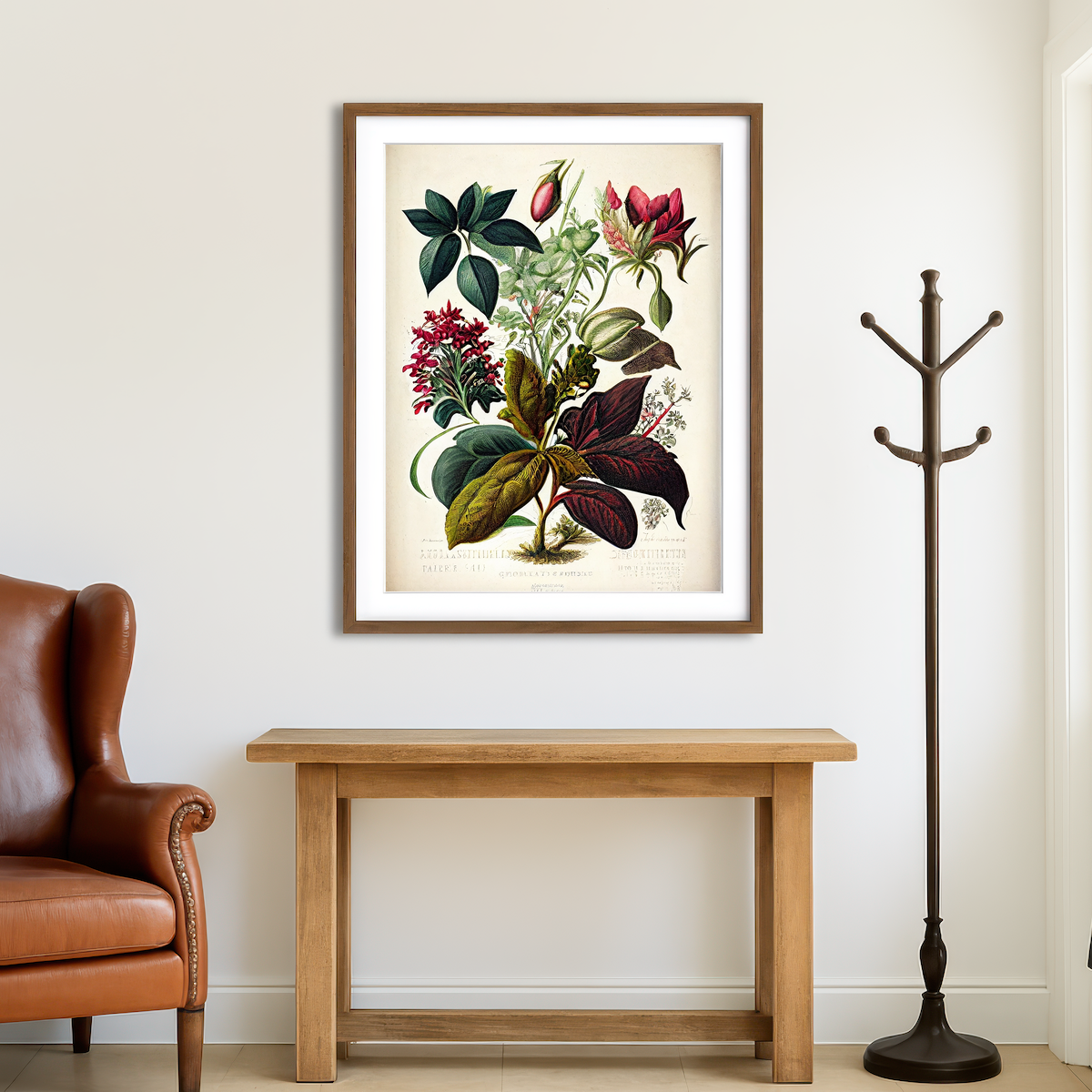 AUTO-MOCKUP ROOM | Vintage Botanical Print Series 8 Wall Art