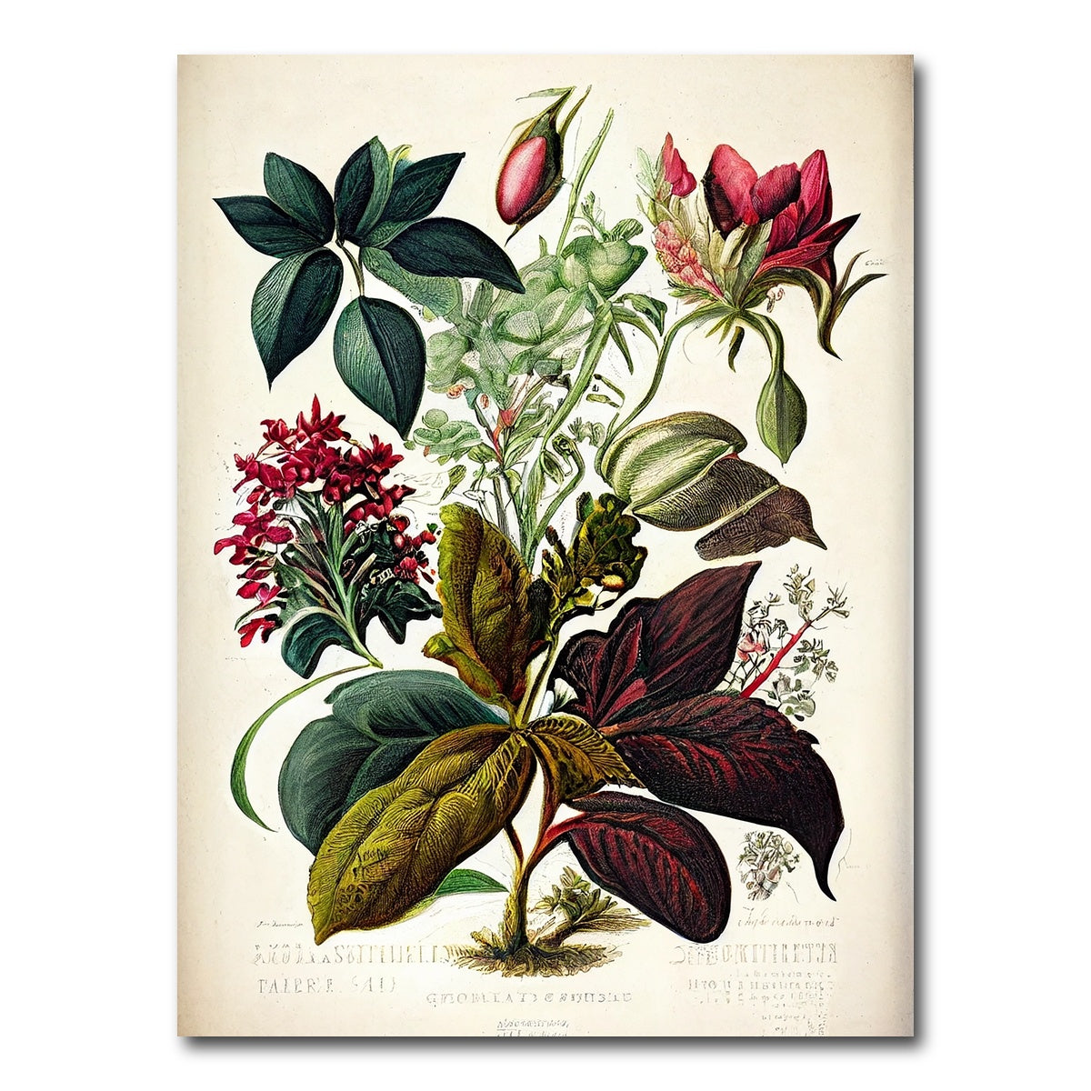 AUTO-MOCKUP WHITE | Vintage Botanical Print Series 8 | 1 Piece | Gallery Wrap Canvas | group=3x4