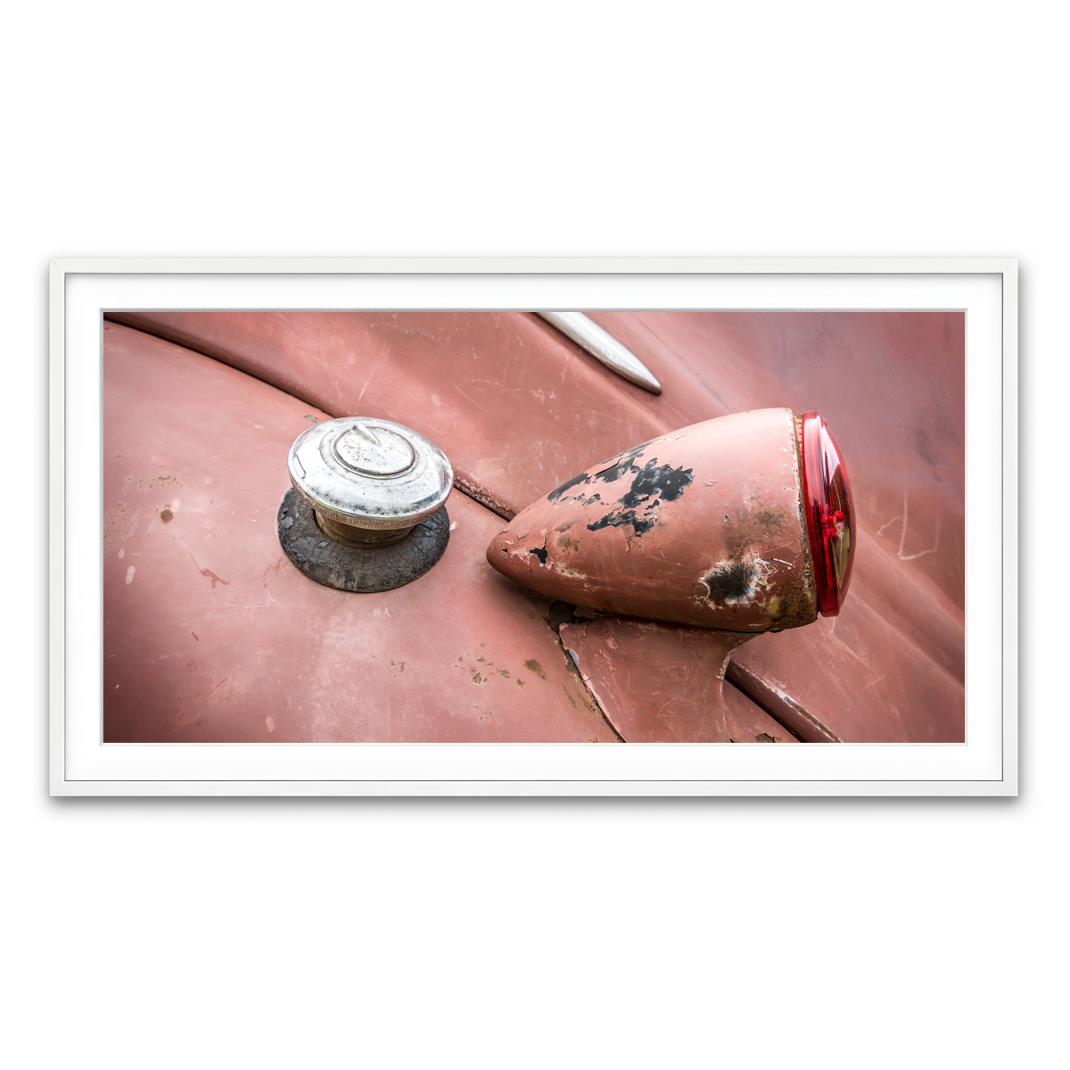 Framed Print 2x1 White