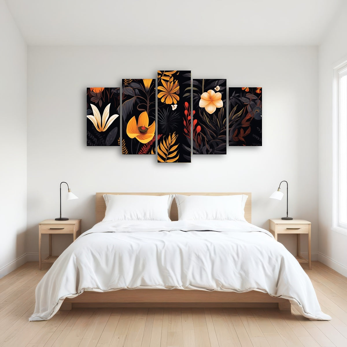 AUTO-MOCKUP ROOM | Vintage Flowers and leaves