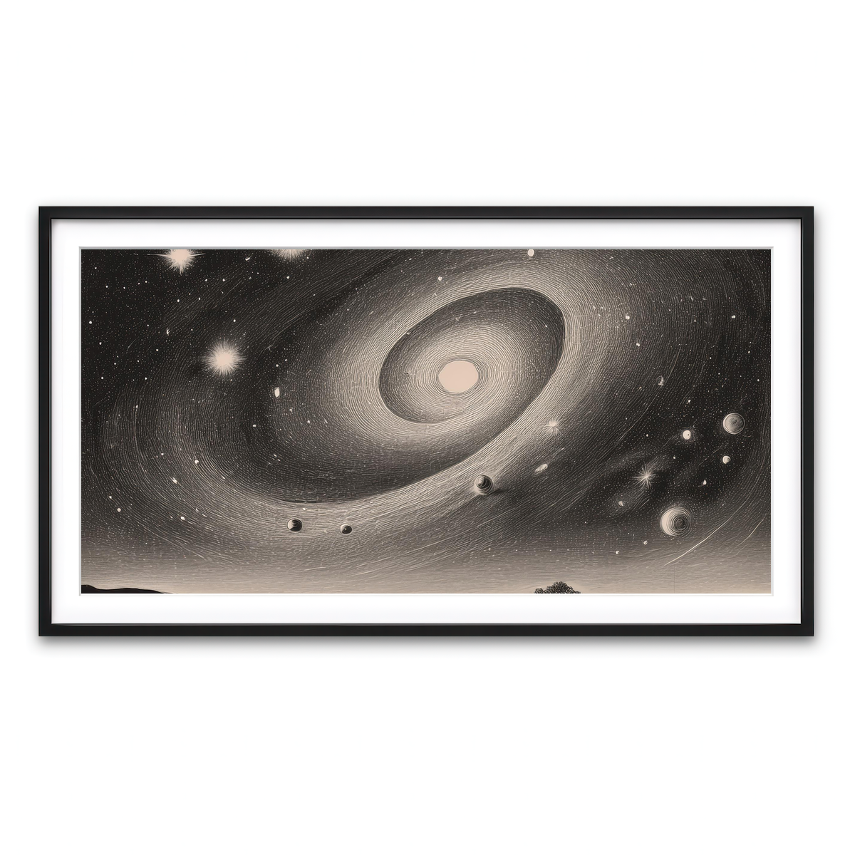 Framed Print 2x1 Black
