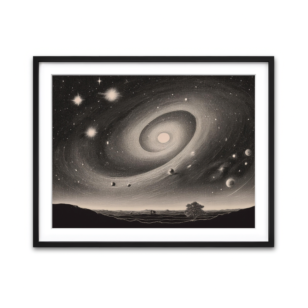 Framed Print 4x3 Black