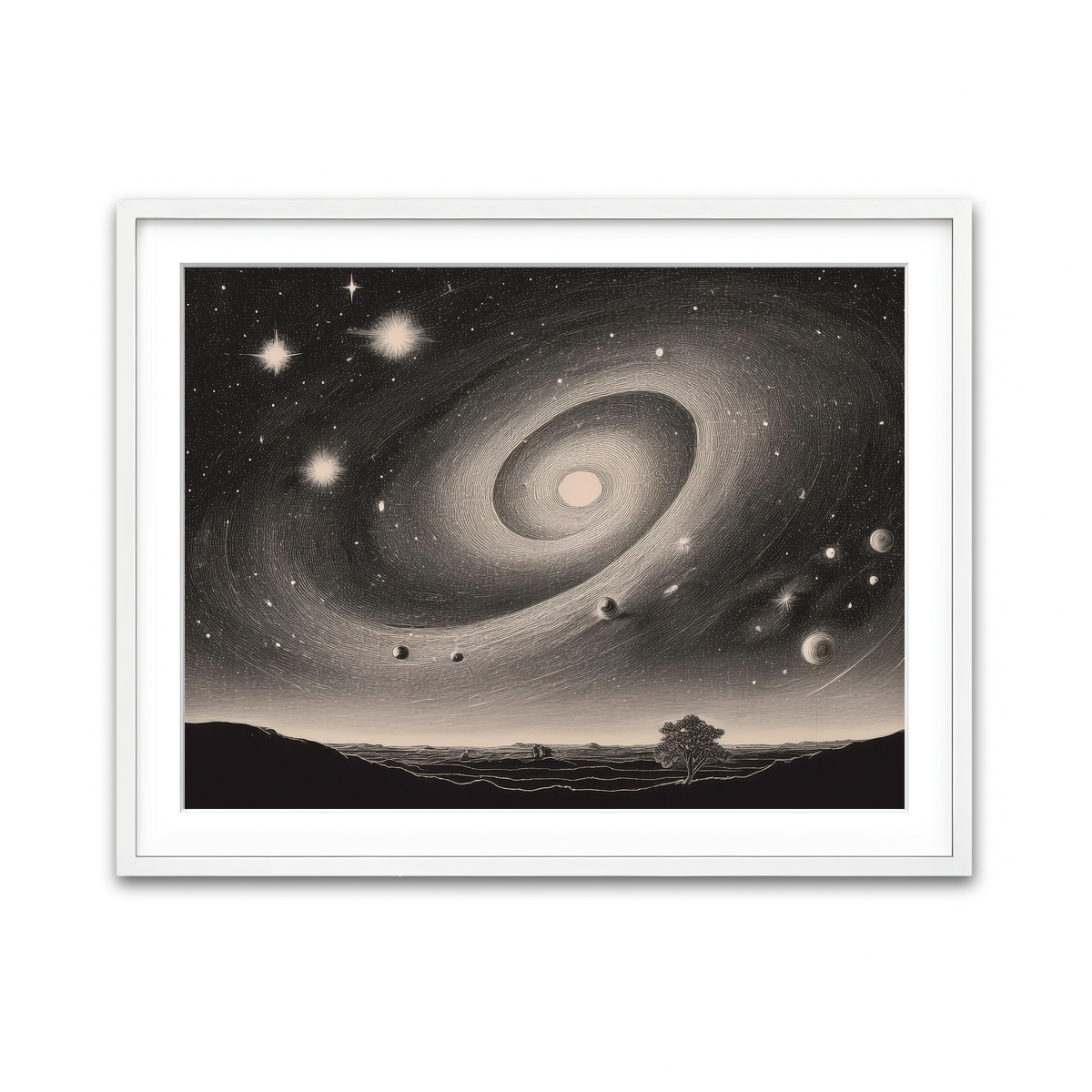 Framed Print 4x3 White